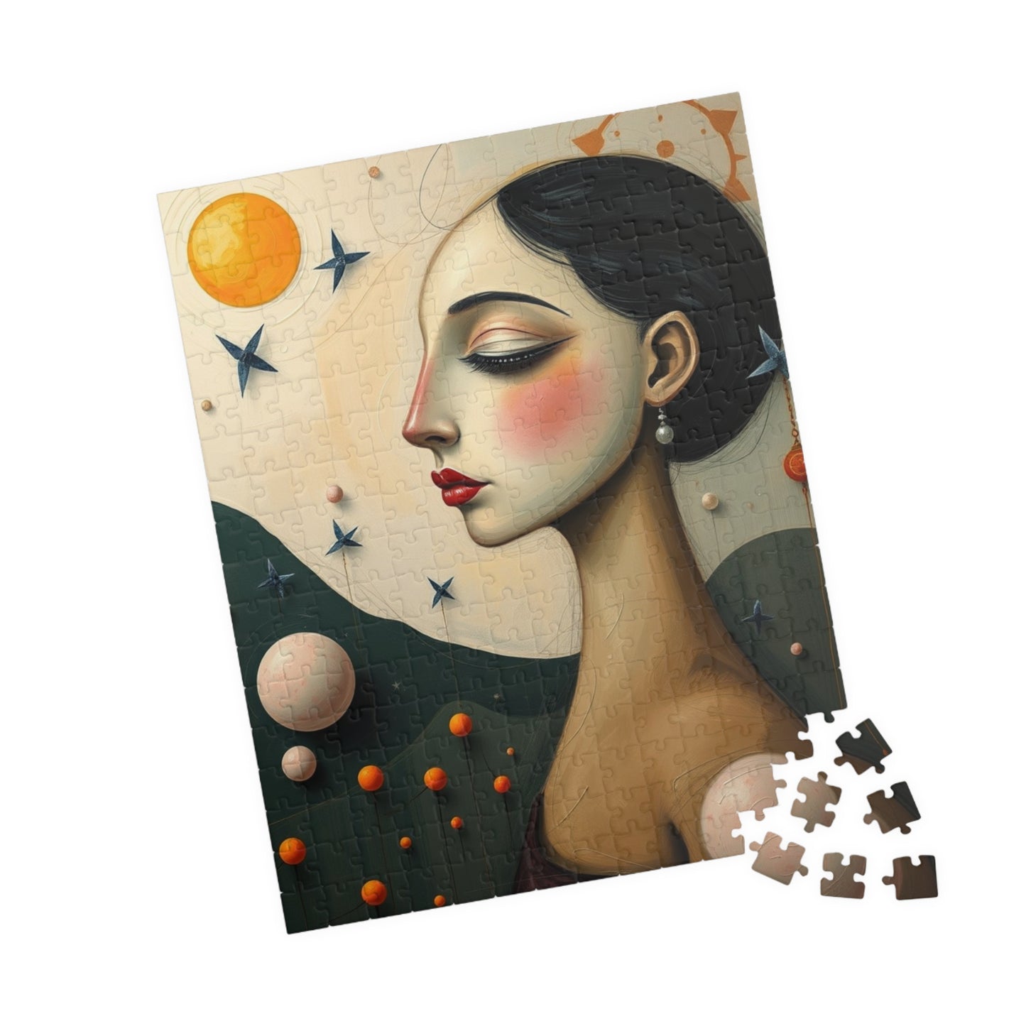 Artistic Portrait Jigsaw Puzzle - Surreal Home Entertainment, Relaxation Activity, Gift for Art Lovers, Mindfulness Activity, Family Fun Puzzle The Puzzle Chest