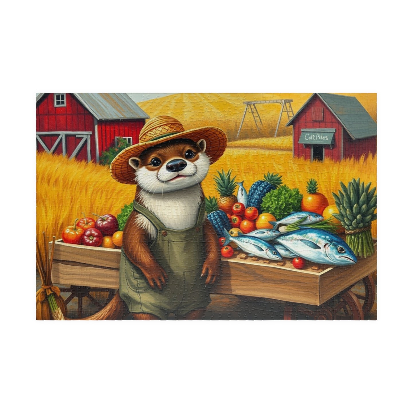 Whimsical Animal Jigsaw Puzzle, Otter Farm Scene, Fun Family Game Night, Perfect Gift for Adult and Animal Lover 1014 pcs (Horizontal) Puzzle The Puzzle Chest