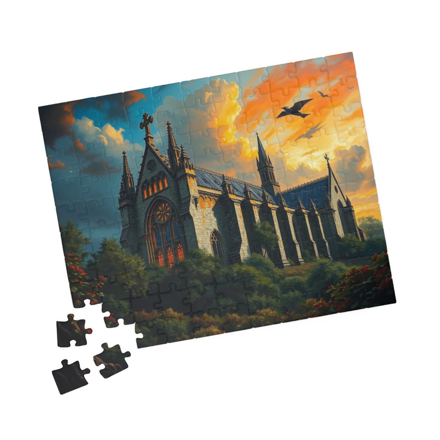 Abbey in the Wildwood Jigsaw Puzzle - Gothic Puzzle Landscape, 1000-Piece Puzzle Art for Solo Fun, Gift for Puzzle Lovers, Indoor Activity Puzzle The Puzzle Chest