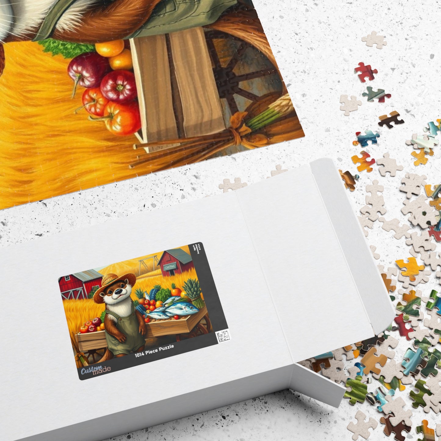 Whimsical Animal Jigsaw Puzzle, Otter Farm Scene, Fun Family Game Night, Perfect Gift for Adult and Animal Lover Puzzle The Puzzle Chest