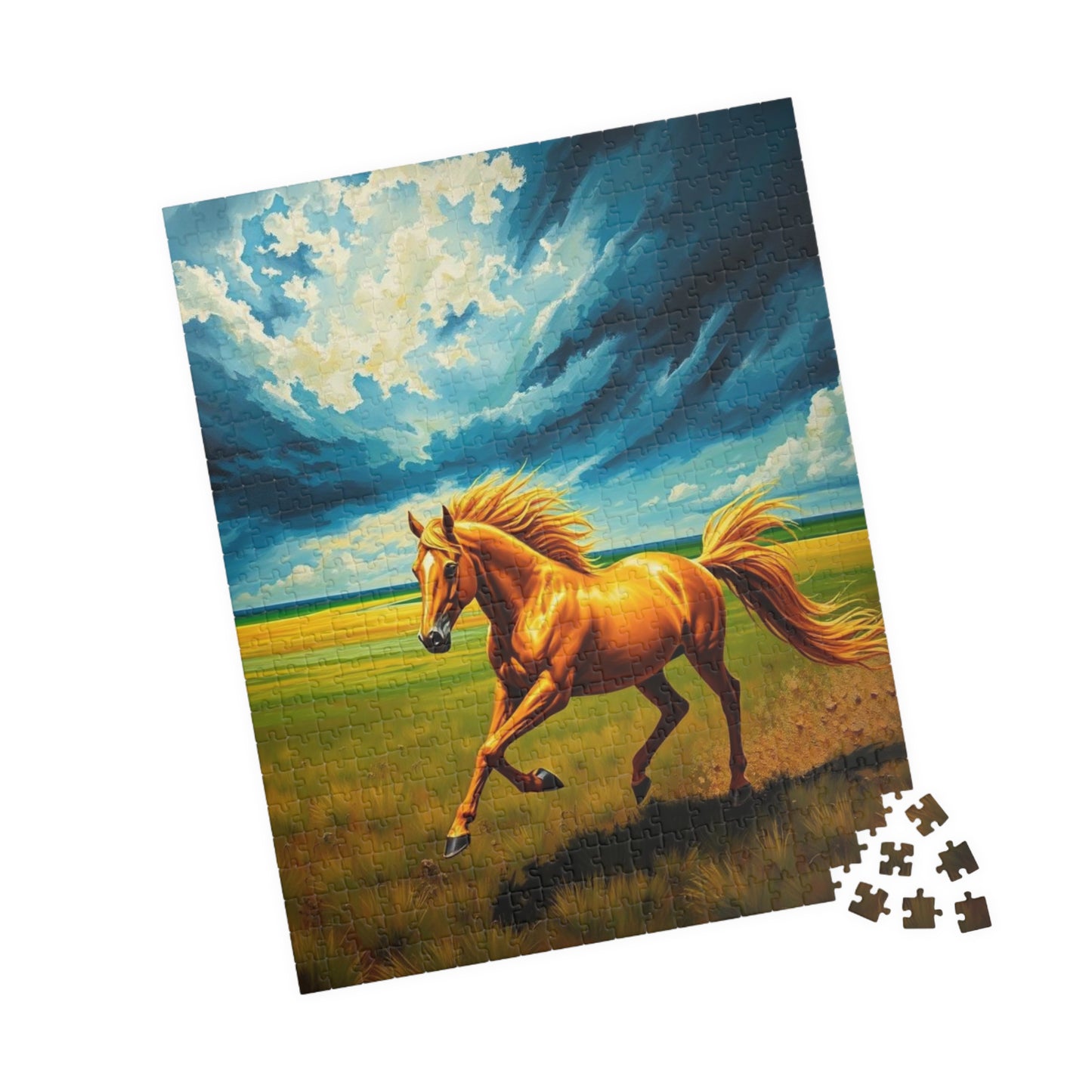 Majestic Running Horse Jigsaw Puzzle, Equestrian Gift for Animal Lover, Family Game Night, Solo Fun Mindfulness Activity, Home Entertainment Puzzle The Puzzle Chest