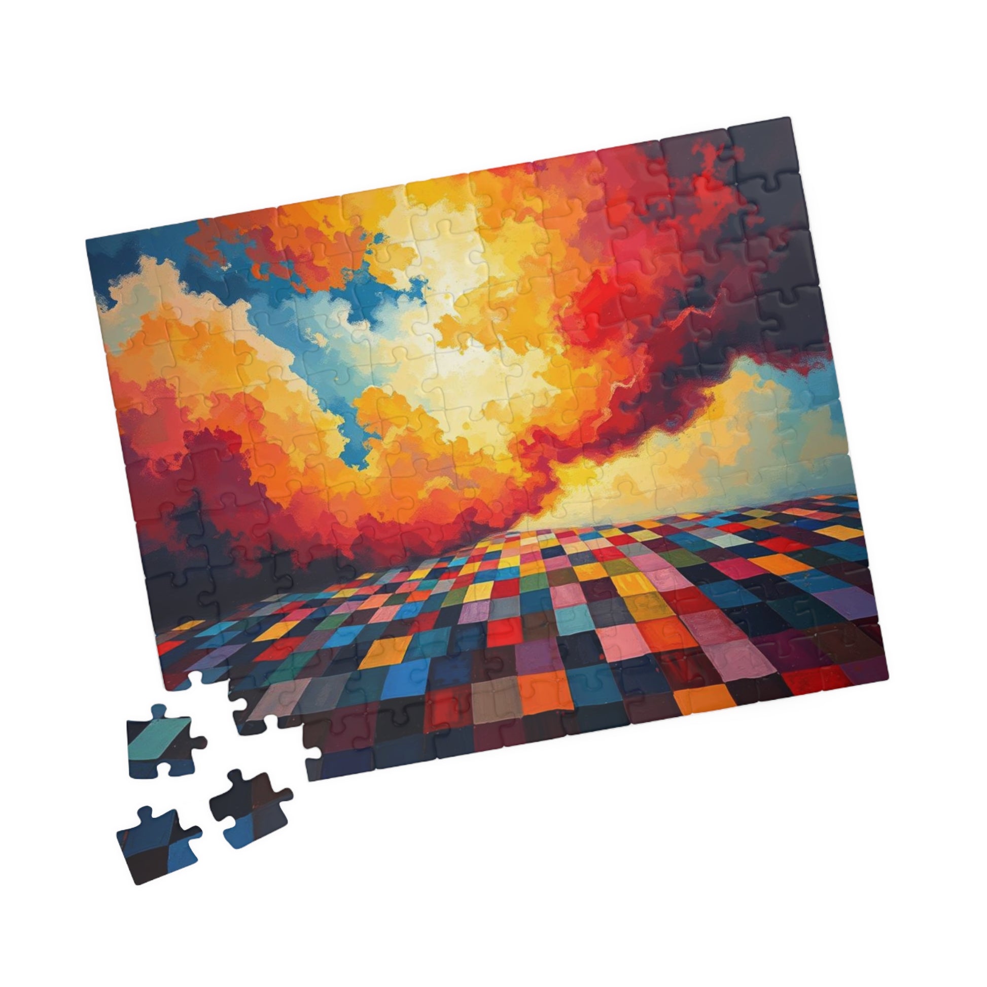 Vibrant Landscape Puzzle - Colorful Abstract Jigsaw Game for Adults, Art Puzzle Puzzle The Puzzle Chest