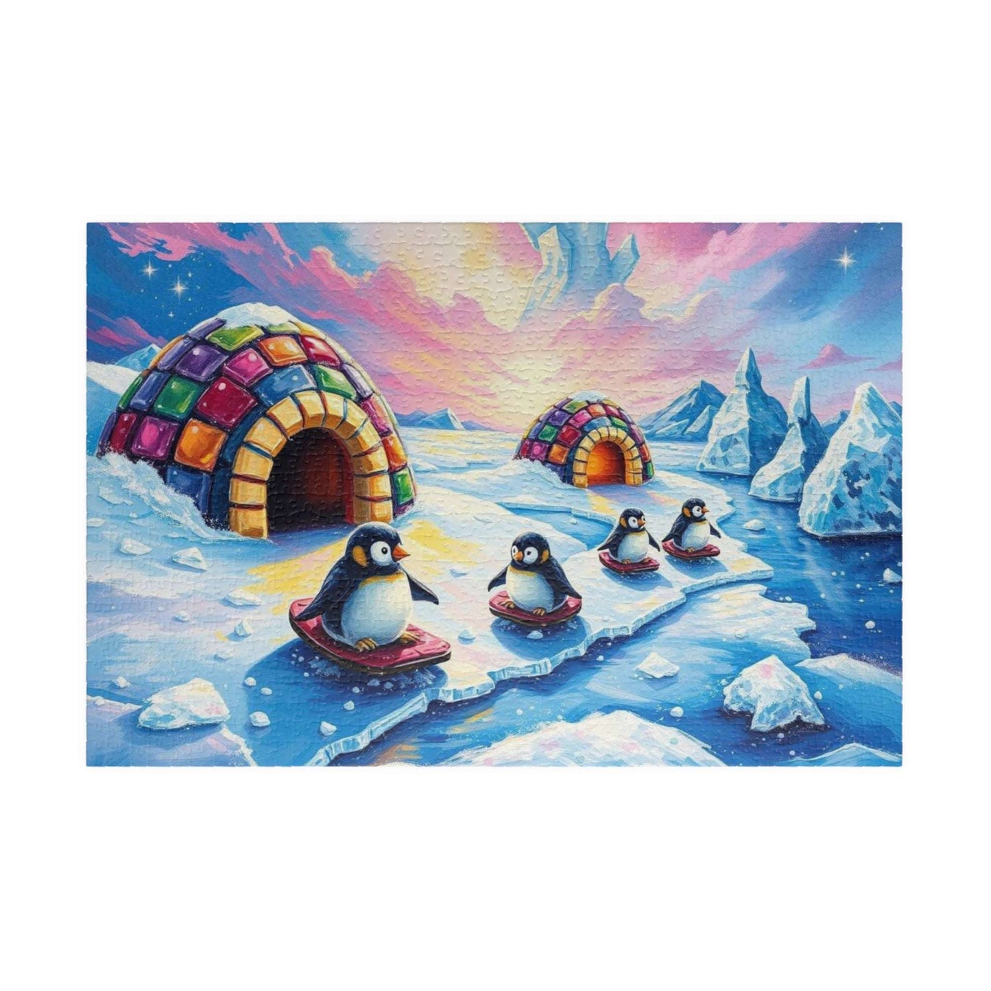 Arctic Whimsy Cozy Penguin Puzzle - 110-1014 Piece Winter Jigsaw, Fun Family or Solo Activity, Holiday or Birthday Gift, Senior Brain Teaser