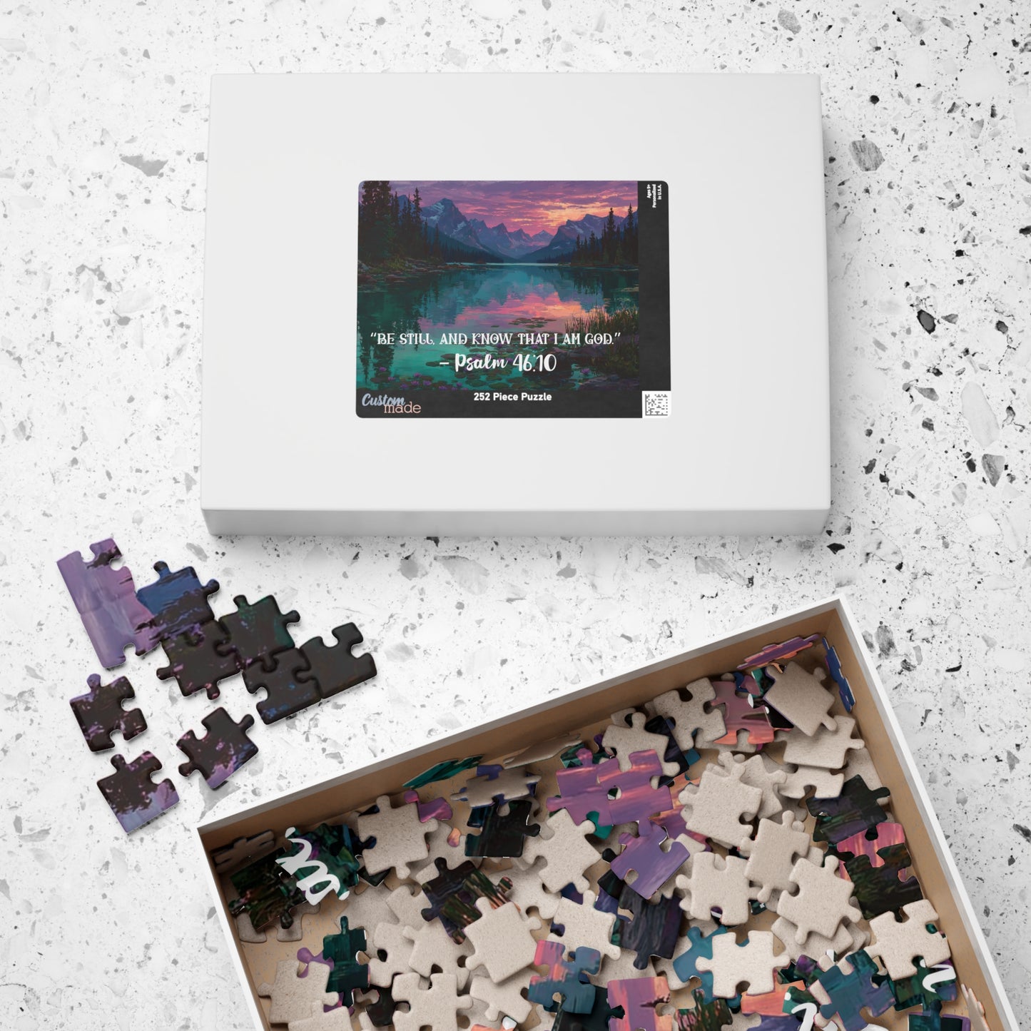 Still Waters – Peaceful Trust Jigsaw Puzzle, Inspirational Game Psalm 46:10 Quote, Spiritual Gift, Mindfulness Challenge Puzzle The Puzzle Chest