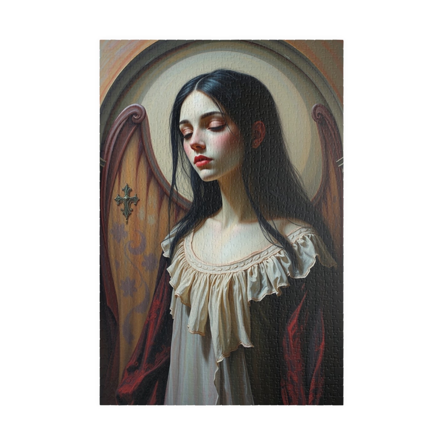 Artistic Portrait Puzzle, Unique Jigsaw Puzzle for Adults, Perfect Gift for Gothic Art Lover and Puzzle Enthusiast, Mindfulness Activity 1014 pcs (Vertical) Puzzle The Puzzle Chest
