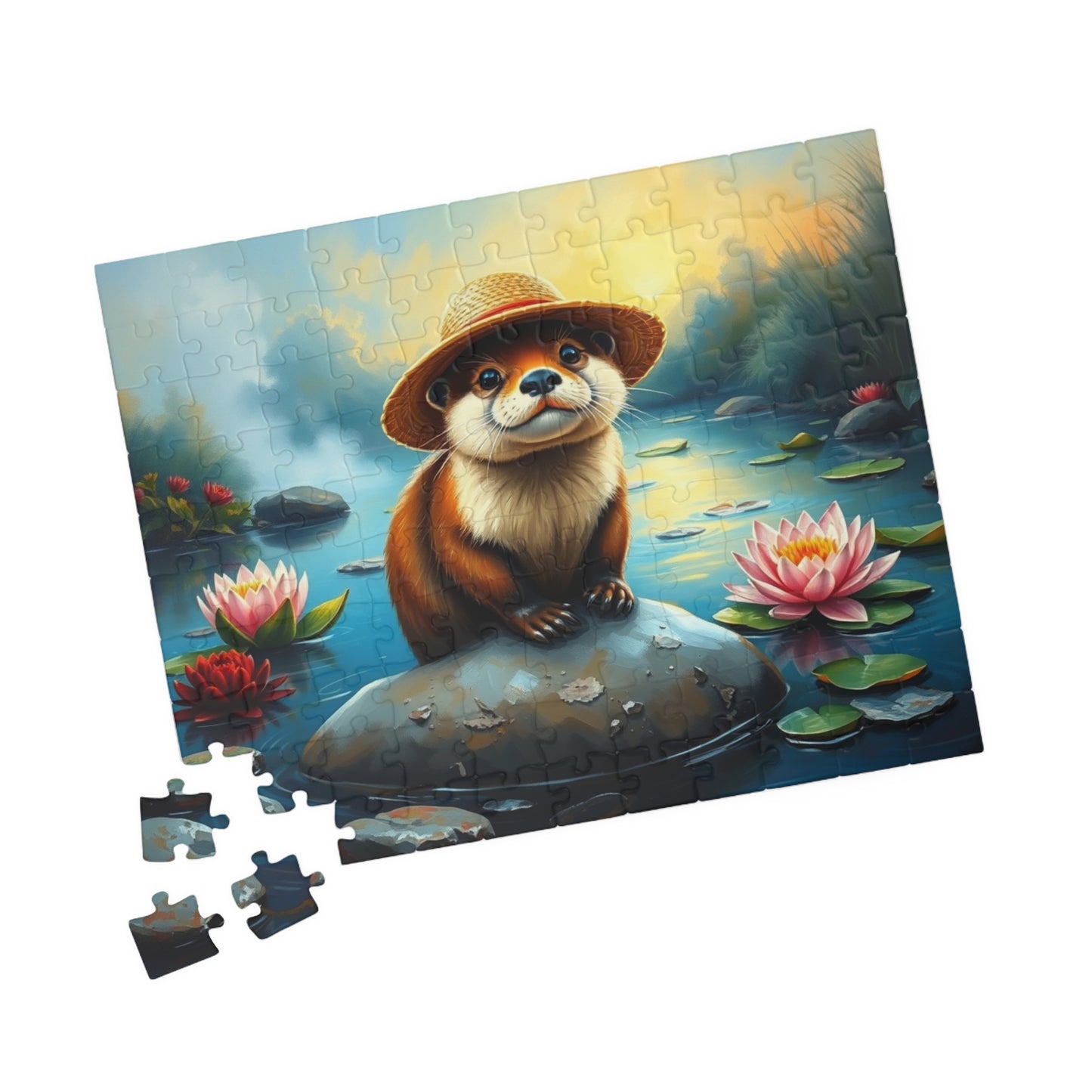 Adorable Otter Jigsaw Puzzle - Perfect for Family Fun, Gift for Nature Lover and Puzzle Enthusiasts, Brain Teaser Puzzle The Puzzle Chest