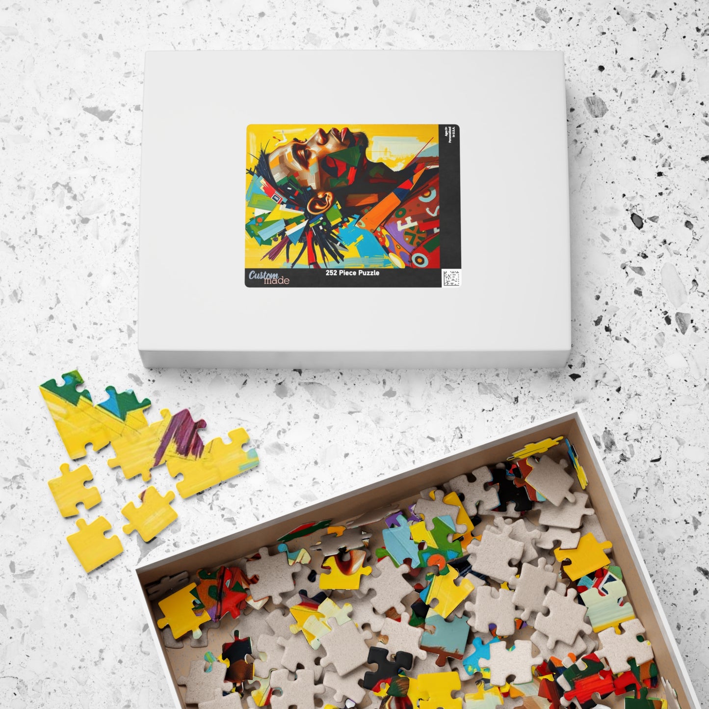 Colorful Black Man Art Puzzle - 110 to 1014 pieces, Unique Gift for Friend, Brain Teaser, Family Fun Activity, Art Enthusiast Puzzle The Puzzle Chest