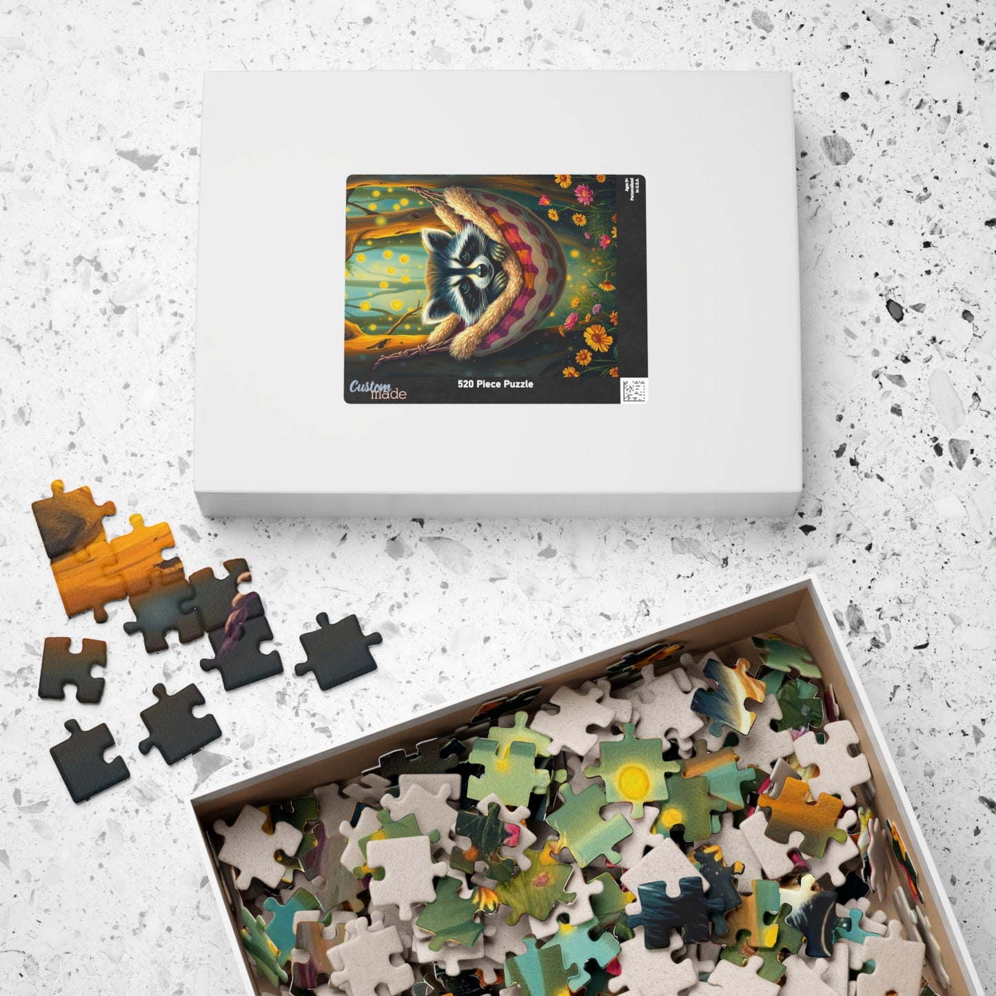 Whimsical Raccoon Puzzle, 110-1014-Piece, Nature-Themed Fun Family Activity, Gift for Animal Lovers, Cozy Home Entertainment, Brain Teaser Puzzle The Puzzle Chest
