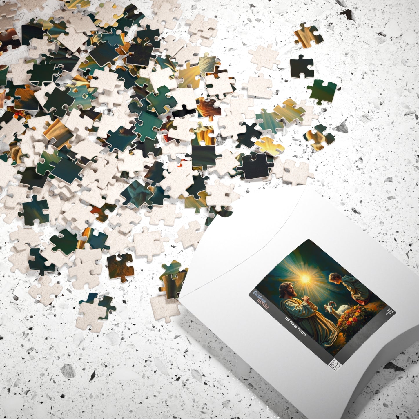 Abraham and Isaac Puzzle, Religious Jigsaw Game for Adults, Family or Solo Fun, Spiritual Artwork, Christian Gift for Puzzle Lover Puzzle The Puzzle Chest