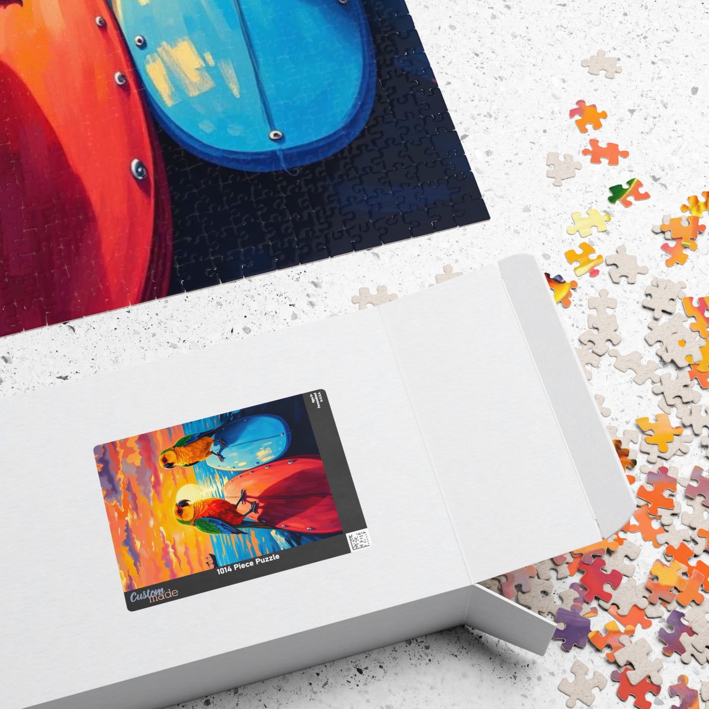 Surfside Flock Jigsaw Puzzle - Tropical Birds on the Waves, Parrots Puzzle, Gift for Animal Puzzle Lover, Family Game Night, Beach Decor Puzzle The Puzzle Chest