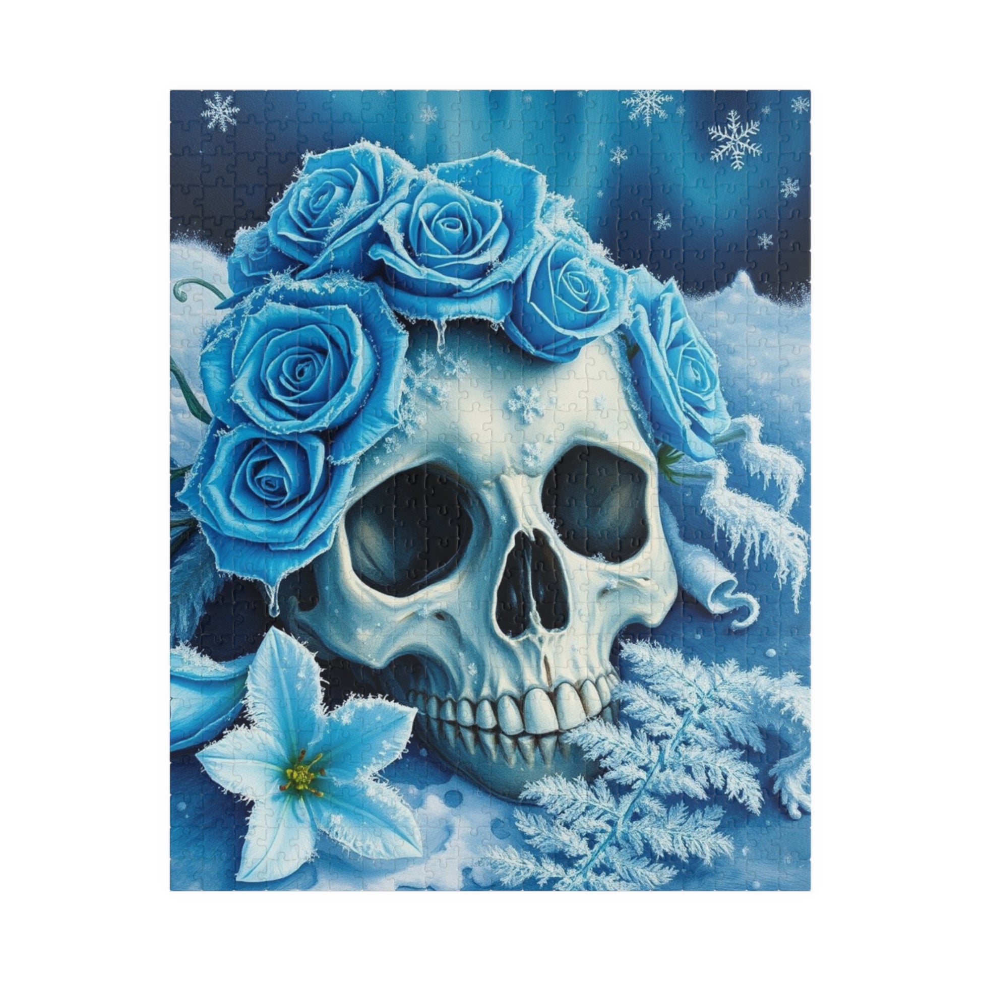 Gothic Winter Skull Puzzle | 110, 252, 520, 1014-piece Adult Jigsaw Game, Perfect for Halloween, Gift for Puzzle Lover, Entertaining Pastime 520 pcs (Vertical) Puzzle The Puzzle Chest