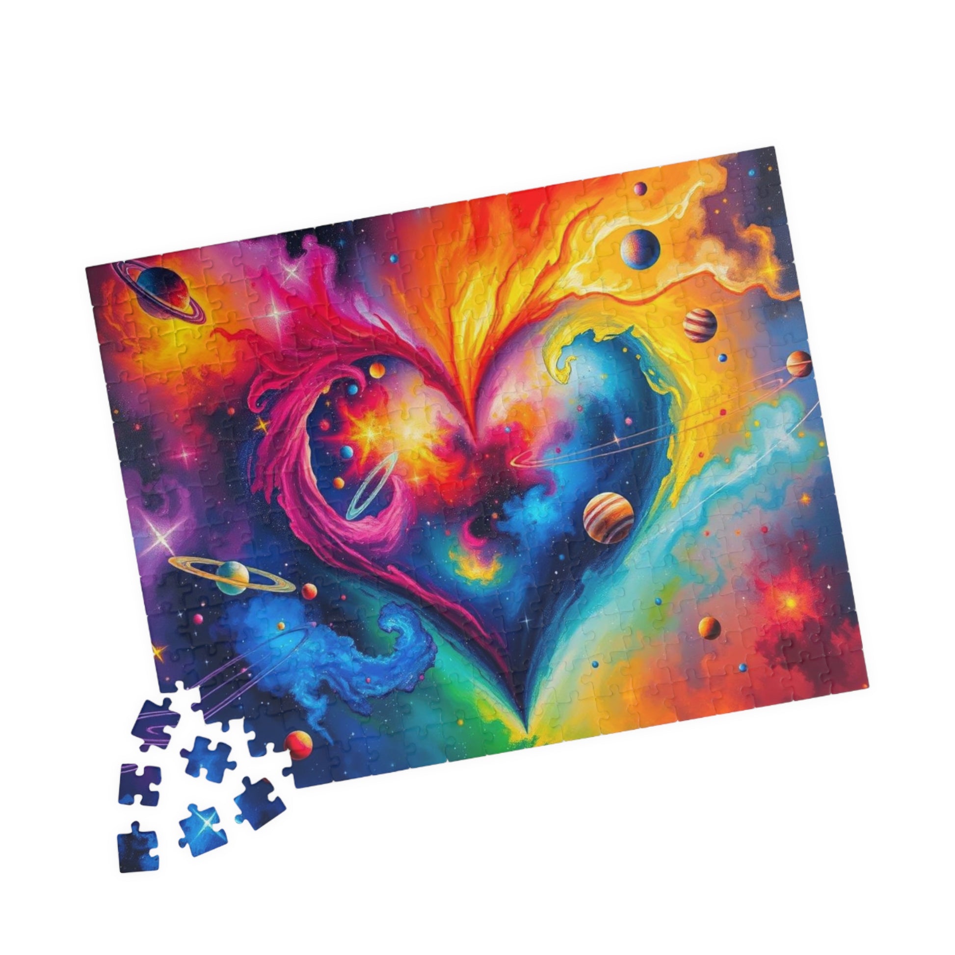 Celestial Love Jigsaw Puzzle, Pride Galaxy Puzzle, Cosmic Heart Puzzle, LGBTQ+ Puzzle Puzzle The Puzzle Chest