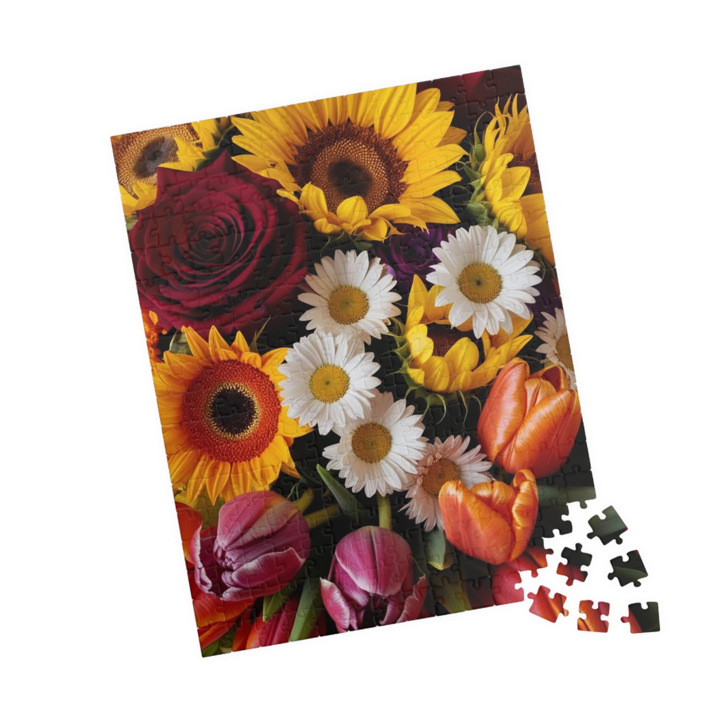 Chaotic Floral Jigsaw Puzzle, Vibrant Flower Collage Art, Gift for Garden Lover and Puzzle Enthusiast, Family Game Night, 110-1014 Piece Puzzle The Puzzle Chest
