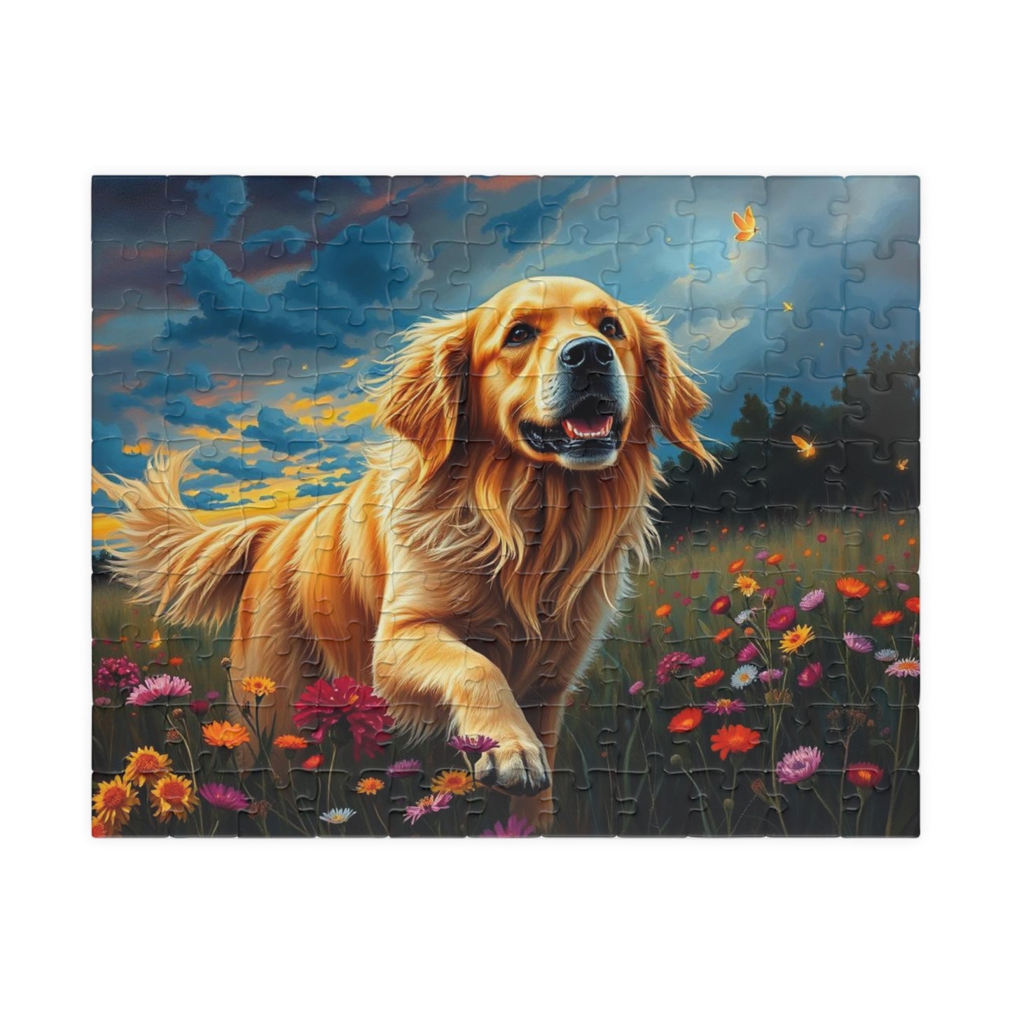Golden Retriever Puzzle | 110-1014 Piece Dog Lover Jigsaw, Gift for Friend Pet Owner, Family Activity Solo Fun, Quiet Pastime 110 pcs (Horizontal) Puzzle The Puzzle Chest