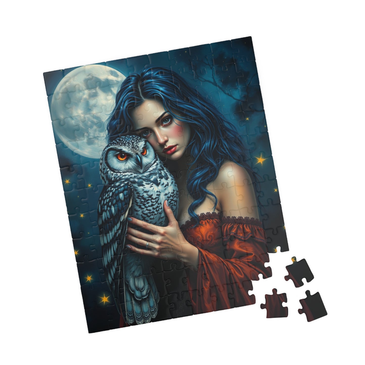 Mystical Owl Jigsaw Puzzle Game for Adults and Teens, Friend Gift for Animal Lover, Mindful Cozy Night In Family Entertainment or Solo Fun Puzzle The Puzzle Chest