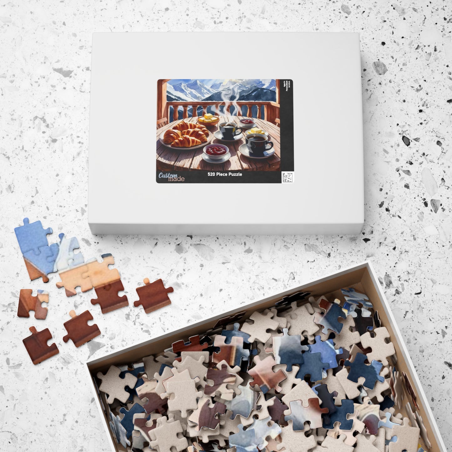 Rustic Breakfast Jigsaw Puzzle for Adults, Mountain View Indoor Activity Tabletop Game, Scenic Nature Lover Puzzle Gift for Friends Puzzle The Puzzle Chest