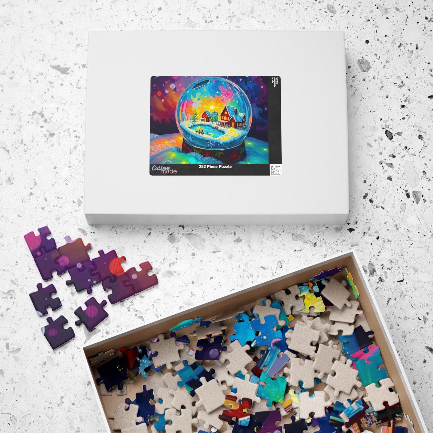 Snow Globe World Jigsaw Puzzle, Winter Gift for Family Game Night, Holiday Fun, or Cozy Nights In, Seasonal Brain Teaser 110-1014 Pieces