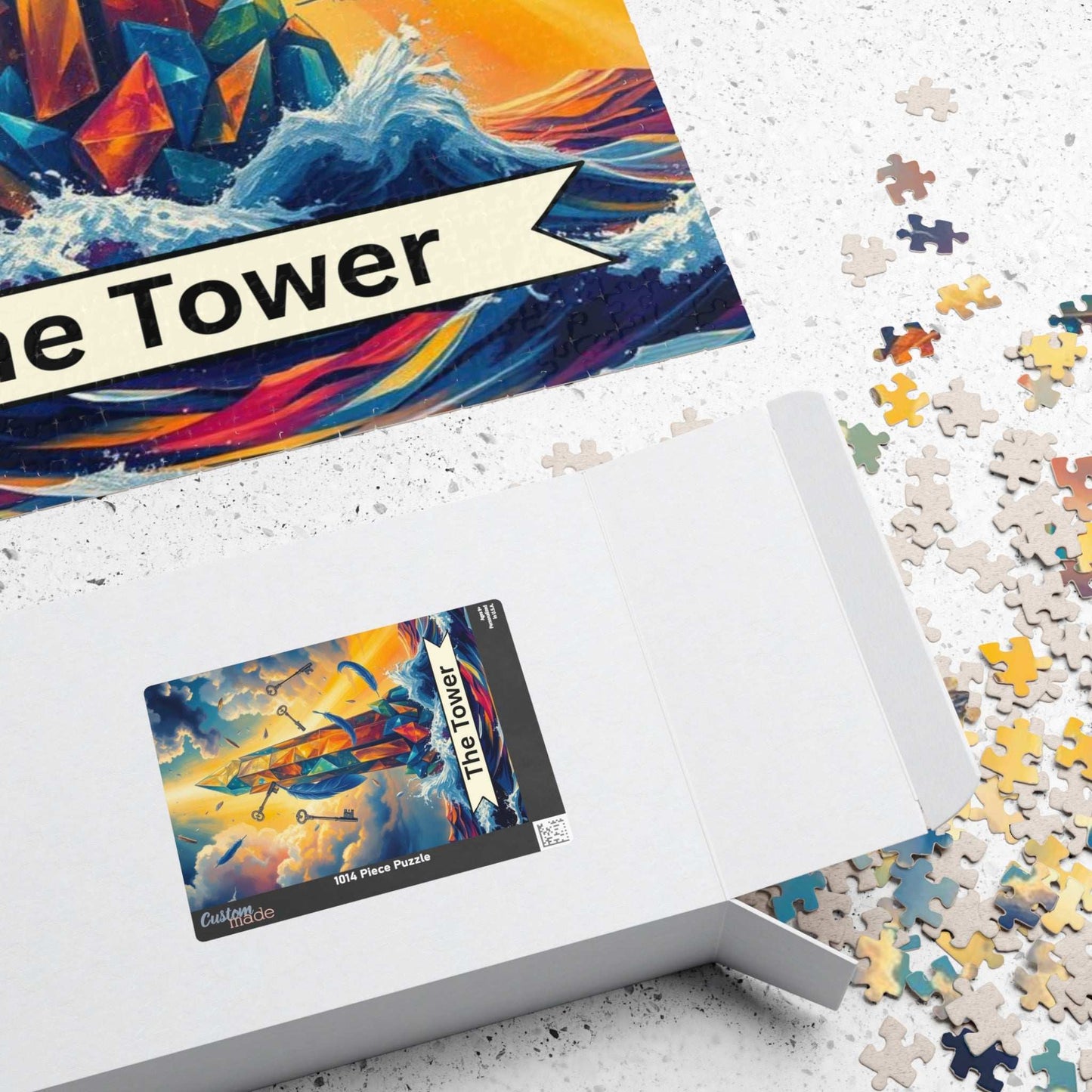 The Tower Jigsaw Puzzle - Tarot Style Game for Family Fun, Holiday Birthday Gift for Puzzle Lovers, Home Decor Activity, Mindfulness Puzzle The Puzzle Chest