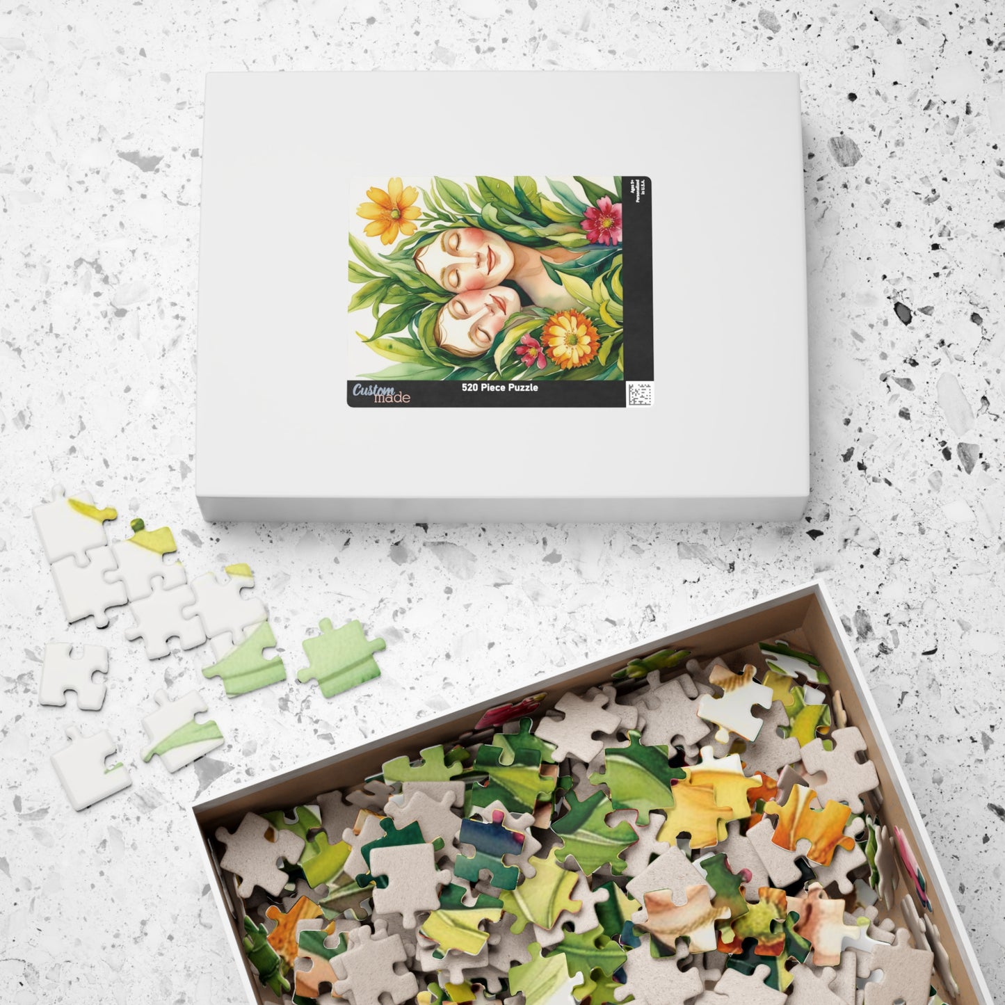 Surreal Human-Nature Jigsaw Puzzle, Floral Faces Design, Adult Puzzle Relaxing Indoor Activity, Gift for Nature Lovers Inspired by F. Kaholo Puzzle The Puzzle Chest