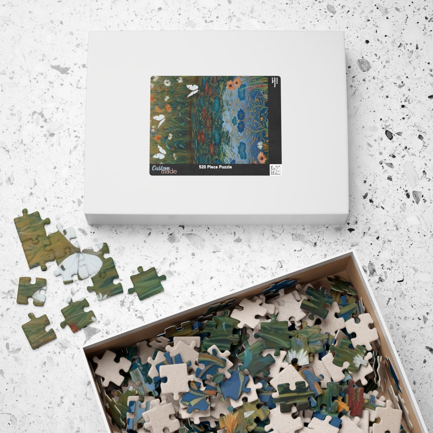Nature-Inspired Puzzle with Butterflies, Eco-Friendly Jigsaw Game, Gift for Nature Lover and Puzzle Enthusiast, Family Game Night, Art Decor Puzzle The Puzzle Chest