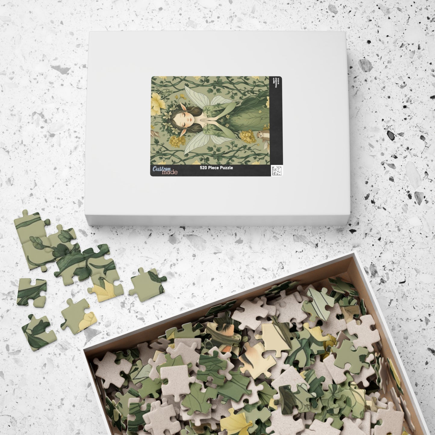Delicate Fairy Vintage Jigsaw Puzzle Game with Cascading Flowers, Best for Gifting on Birthday, Puzzle Lover, Stress Relief Leisure Activity Puzzle The Puzzle Chest