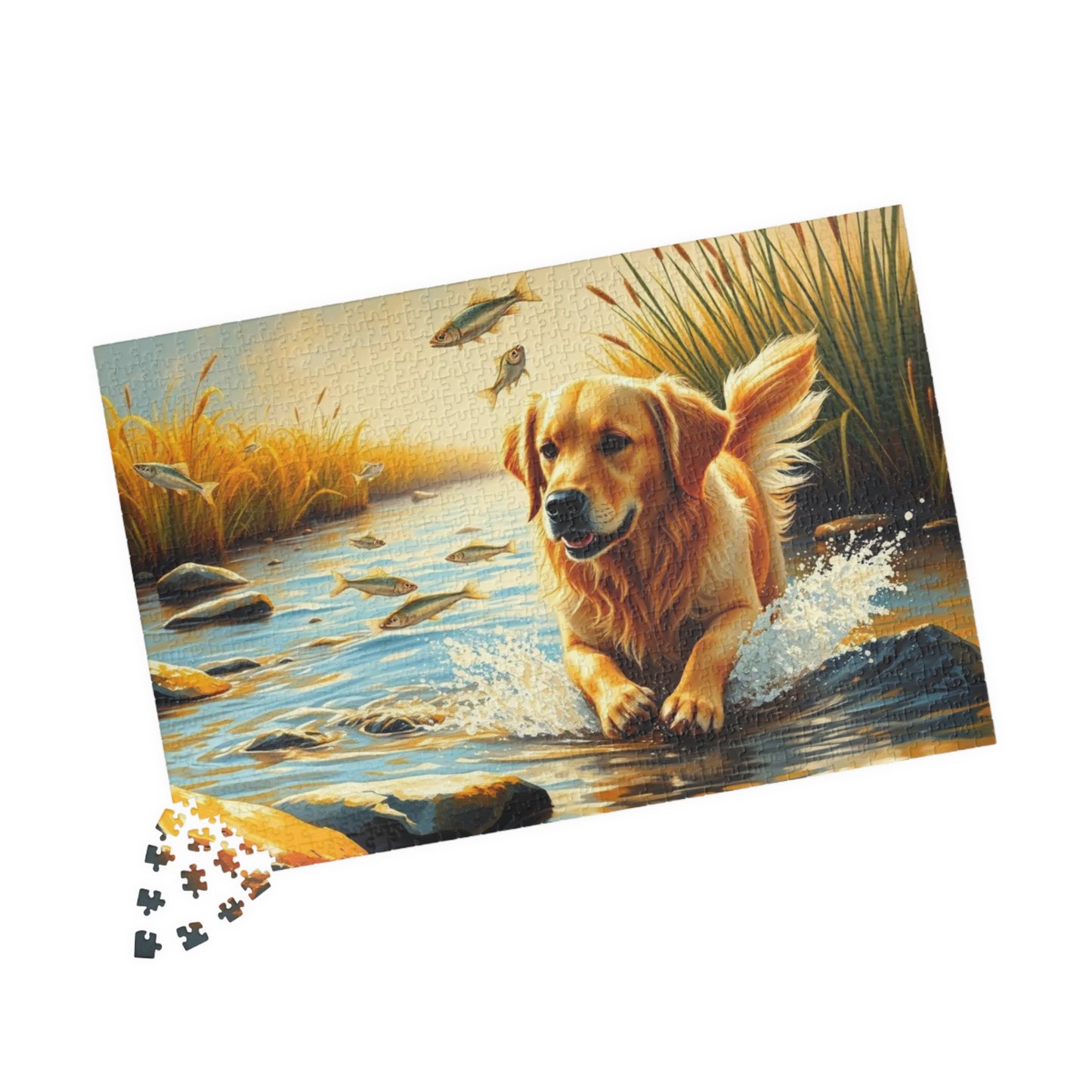 Golden Retriever Jigsaw Puzzle for Adults - Perfect for Dog Lovers, Family Game Nights, Unique Gifts for Friends, Fun Activity Brain Teaser Puzzle The Puzzle Chest