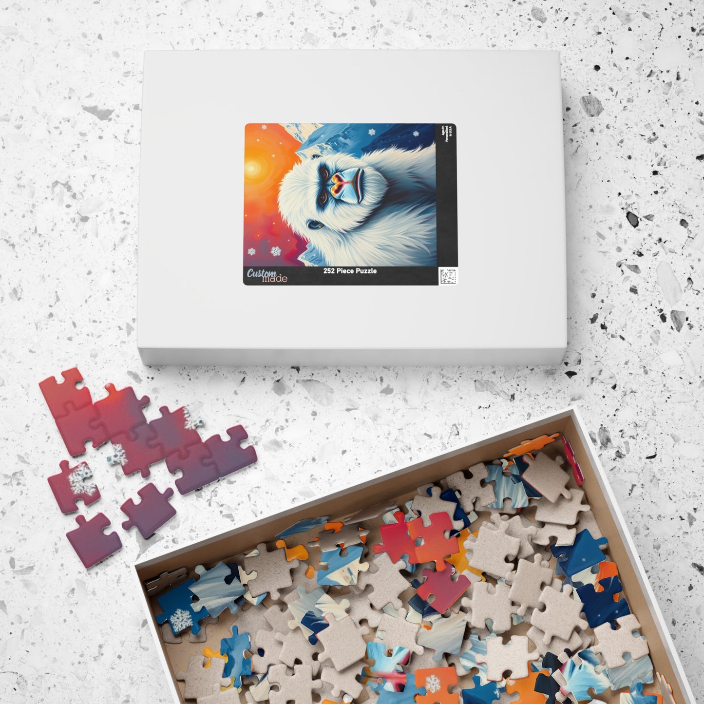 Majestic Yeti Himalayan Puzzle, Mythical Creature Jigsaw for Cryptid Fans, Legendary Bigfoot Mountain Beast in a Scenic Winter Landscape Puzzle The Puzzle Chest