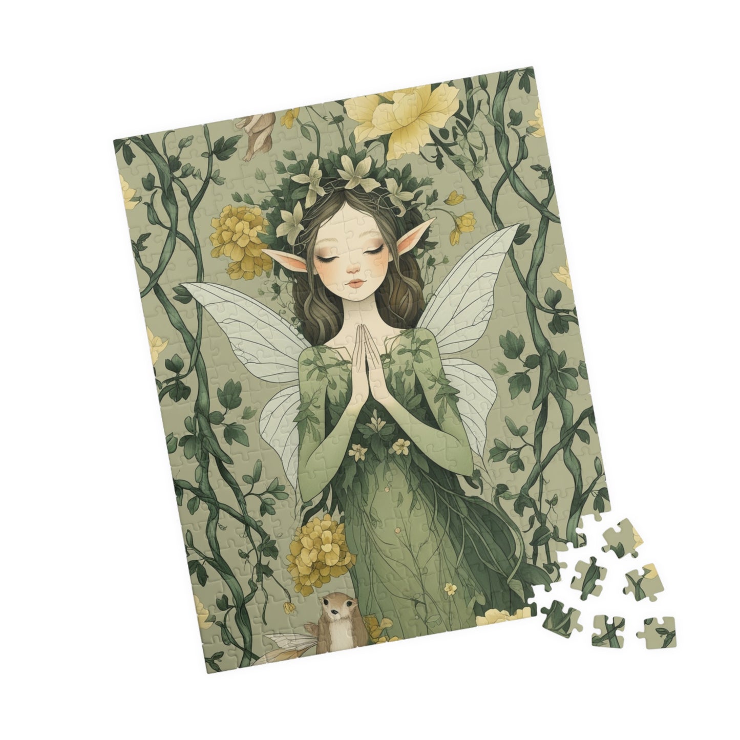 Delicate Fairy Vintage Jigsaw Puzzle Game with Cascading Flowers, Best for Gifting on Birthday, Puzzle Lover, Stress Relief Leisure Activity Puzzle The Puzzle Chest