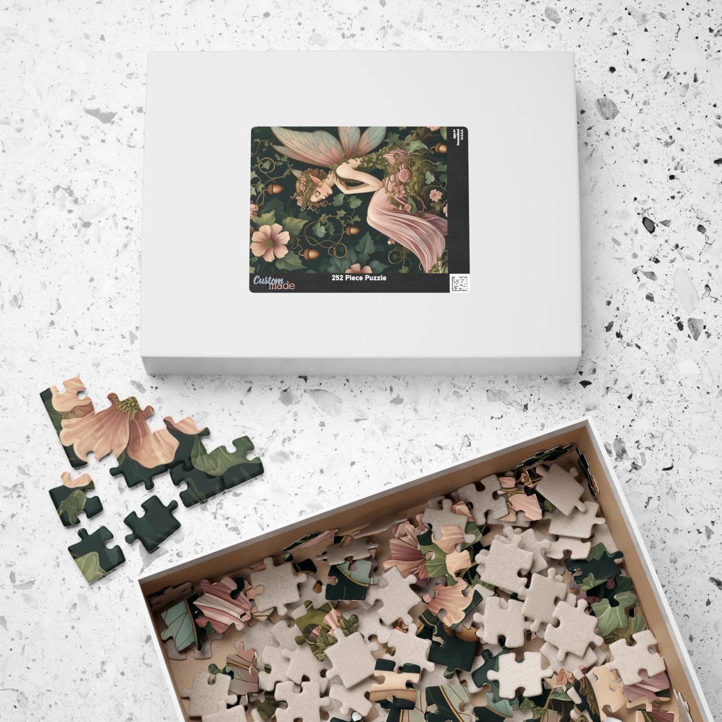 Whimsical Fairy Jigsaw Puzzle, Floral Flower Vintage Design, Mythical Creature Tabletop Family Activity Game, Fantasy Art Lover Gift, Hobby Puzzle The Puzzle Chest