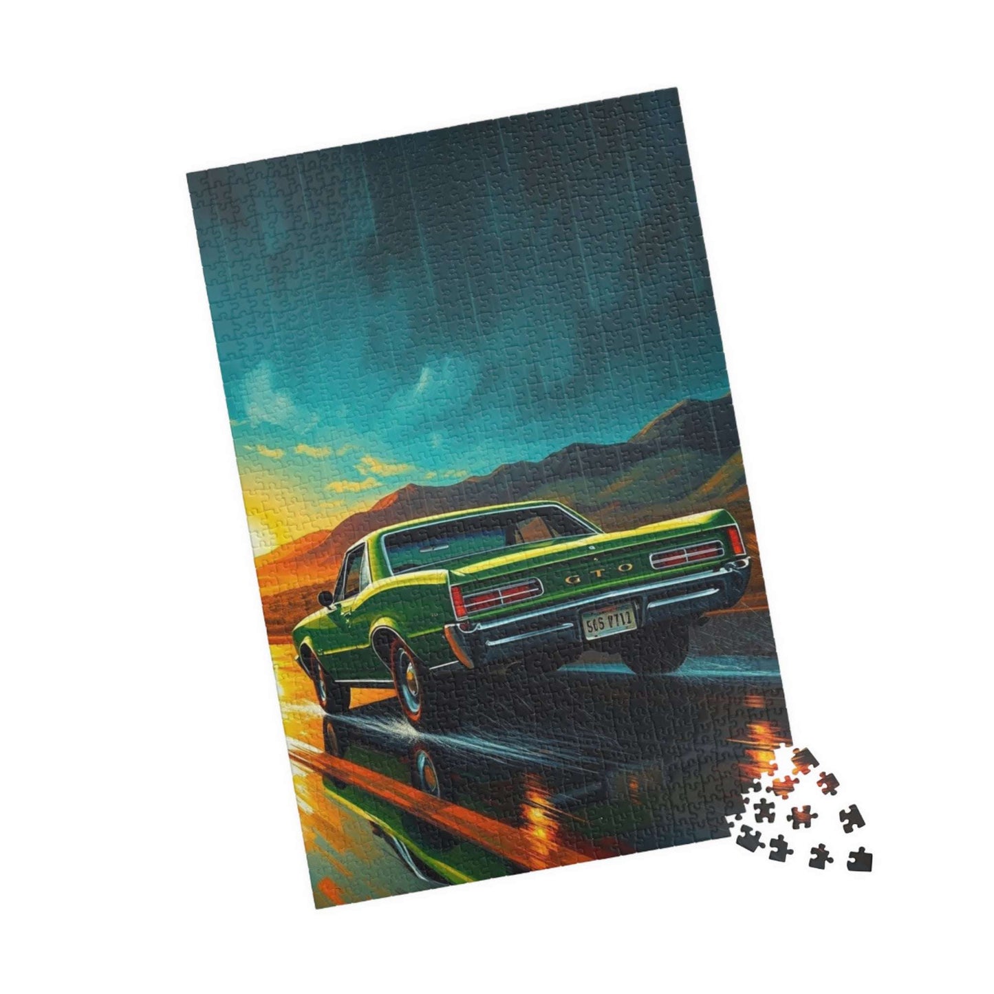 Retro Car Puzzle - 1966 GTO, Perfect for Car Lover, Family Game Night, Vintage Enthusiasts, Gifts for Him/Her, Puzzle Lover Mindful Activity Puzzle The Puzzle Chest