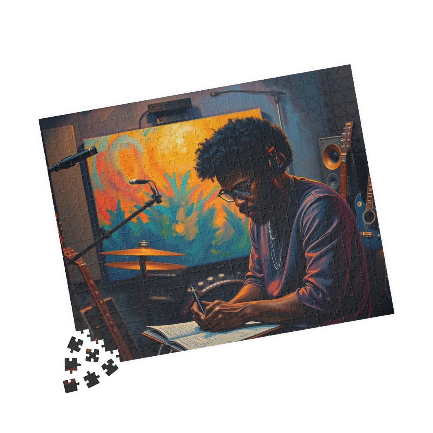 Black Musician Jigsaw Puzzle - African American Man, Black Art, Father's Day Puzzle Lover Afrocentric Gift for Friend Art Enthusiast Puzzle The Puzzle Chest