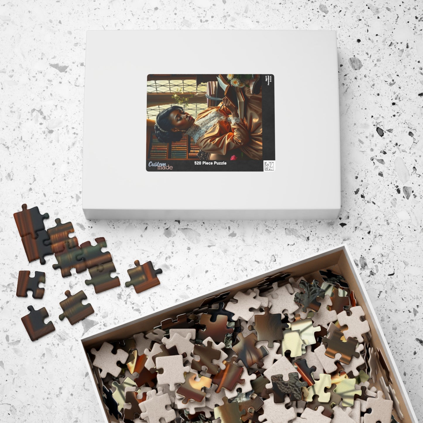 African American Woman Puzzle, Victorian Era Black Woman Reading Jigsaw, Family Game Night, Creative Activity, Black History Month Gift Puzzle The Puzzle Chest