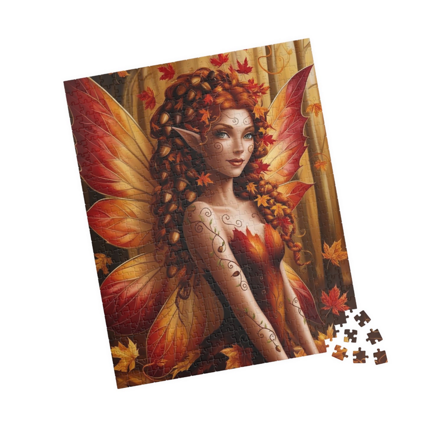 Autumn Fairy Puzzle - Enchanting Fall Artwork, 110, 252, 520, 1014-piece, Gift for Puzzle Lovers, Cozy Nights, Relaxing Activities, Family Puzzle The Puzzle Chest