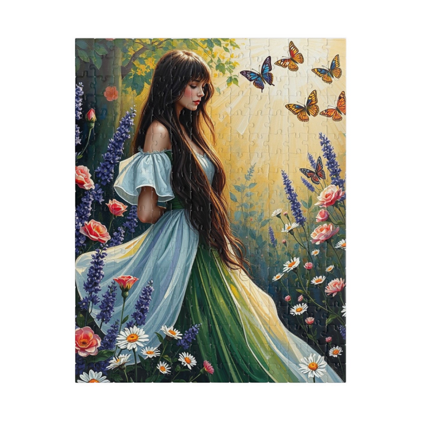 Floral Maiden Jigsaw Puzzle, 110-1014 Piece Nature Theme, Puzzle Lover Gift for Friend, Best Home Entertainment for Family Fun, Brain Teaser