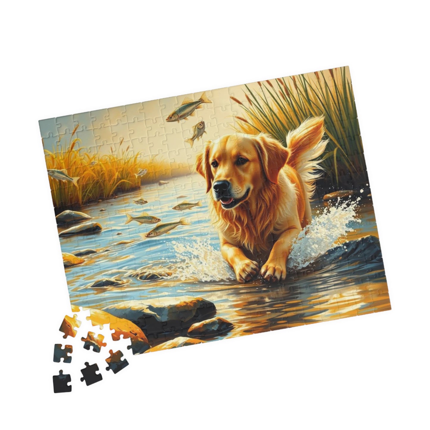 Golden Retriever Jigsaw Puzzle for Adults - Perfect for Dog Lovers, Family Game Nights, Unique Gifts for Friends, Fun Activity Brain Teaser Puzzle The Puzzle Chest
