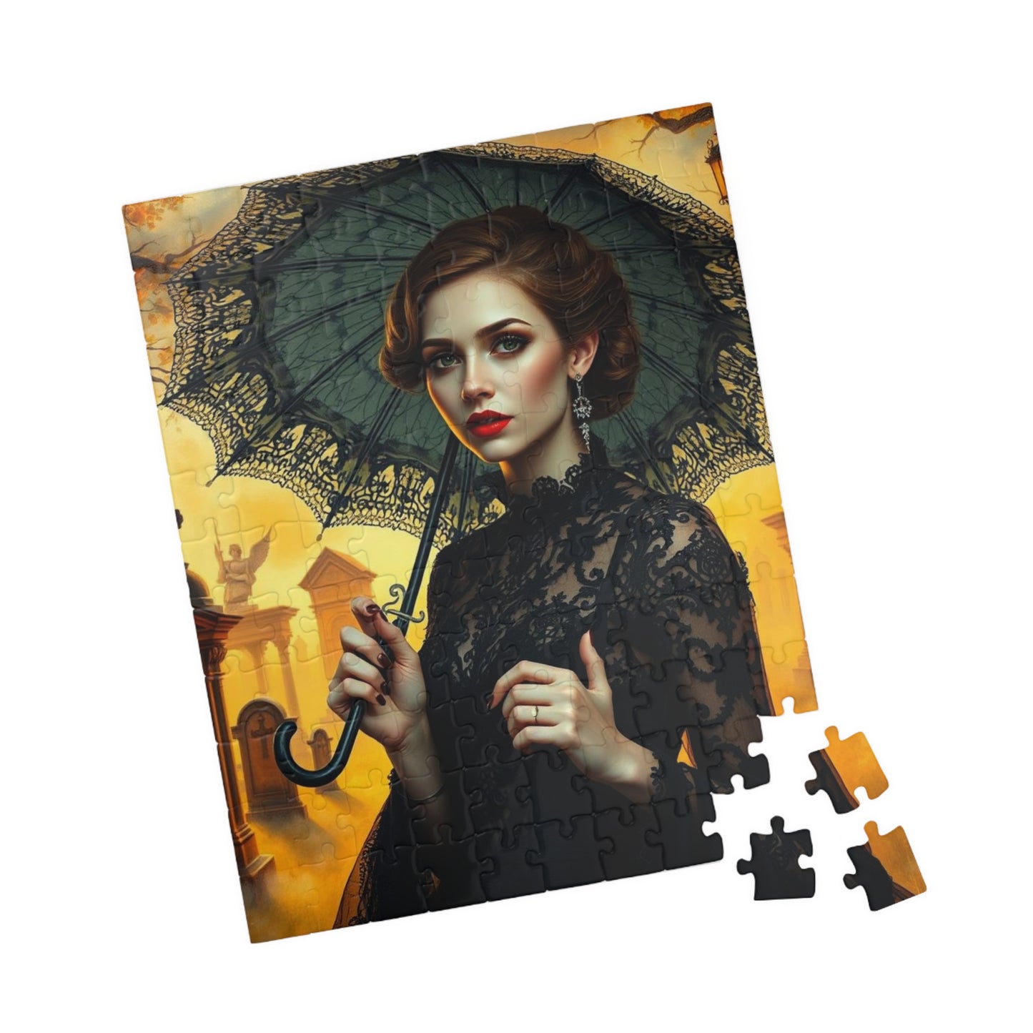 Gothic Lady Jigsaw Puzzle - Enchanting Vintage Design, Perfect Gift for Puzzle Lovers, Home Entertainment, Relaxation, Family Fun Puzzle The Puzzle Chest