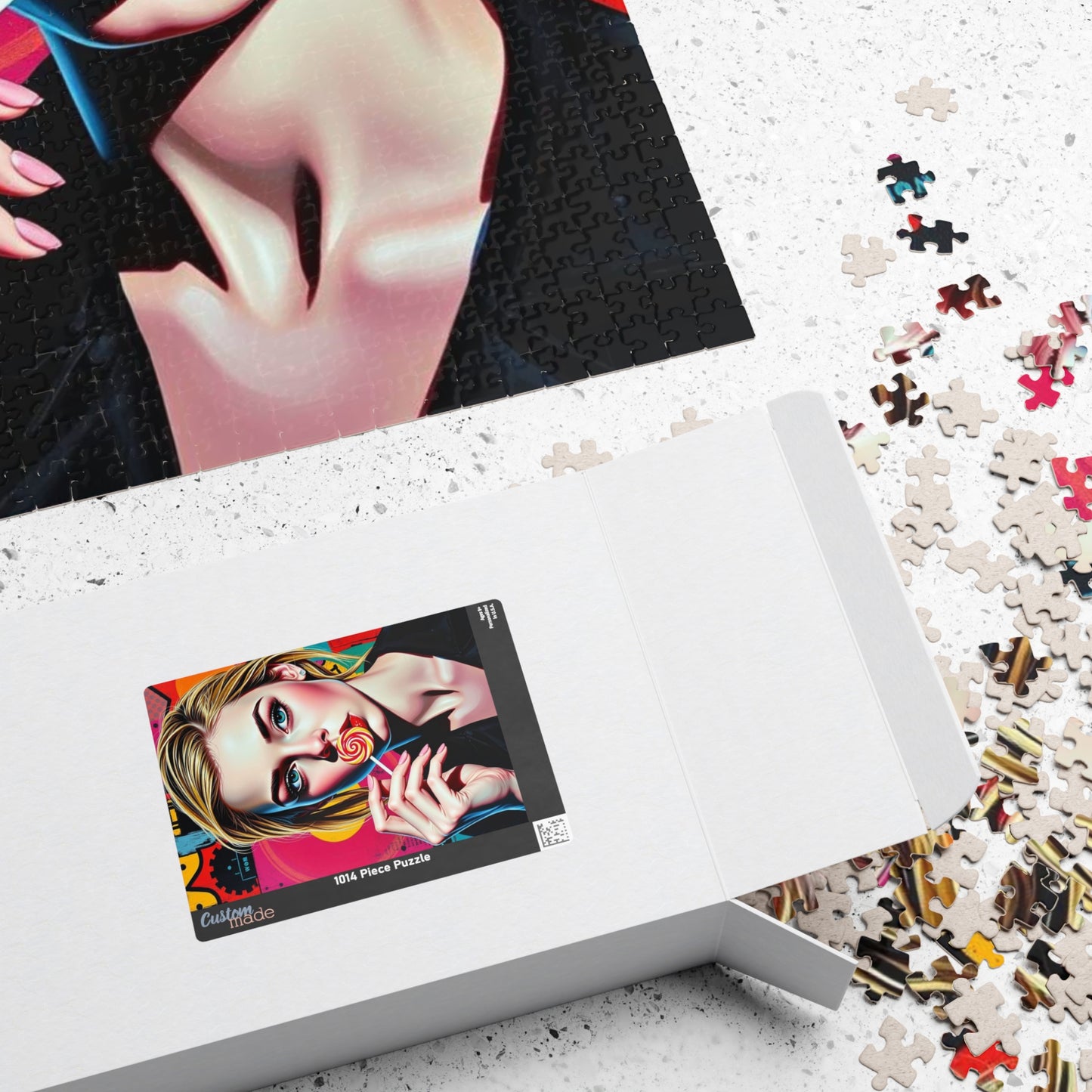 Colorful Pop Art Puzzle - Engaging Woman Portrait Jigsaw for Art Lovers, Family Game Night, Unique Gifts, Home Entertainment, Stress Relief Puzzle The Puzzle Chest