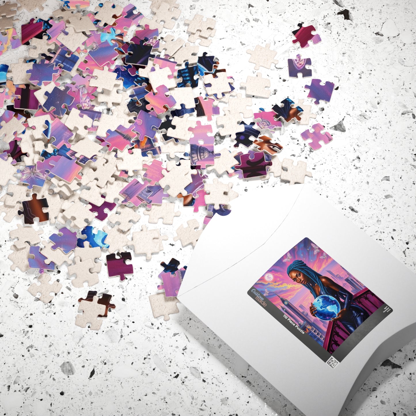 Futuristic African American Woman Art Puzzle - Empowering Black Female Representation, Mindful Activity, Art Lover Gift, Family or Solo Fun Puzzle The Puzzle Chest