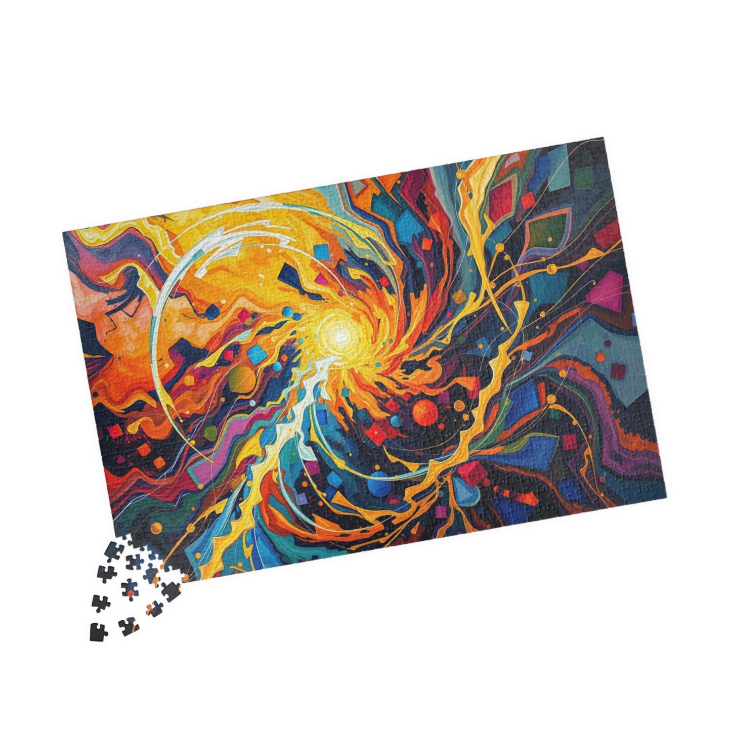 Colorful Galaxy Spiral Puzzle | Abstract Jigsaw Game Puzzle for Adults, Family Activity or Solo Fun, Unique Gift, Brain Teaser, Mindfulness Puzzle The Puzzle Chest