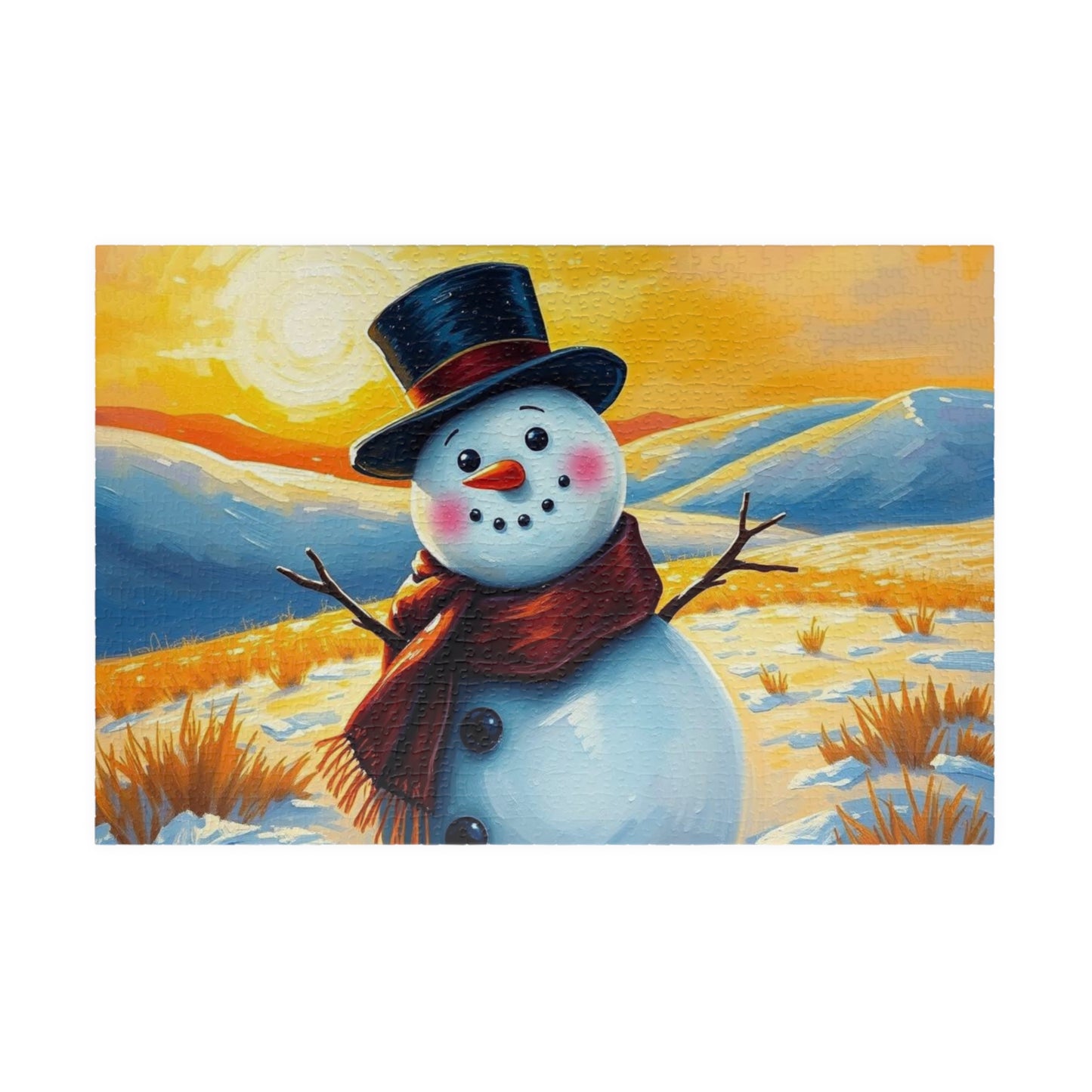 Lonely Snowman Puzzle, 110-1014 Piece Nostalgic Winter Jigsaw Game for Adults, Family Fun, Holiday Entertainment, Gift for Puzzle Lovers