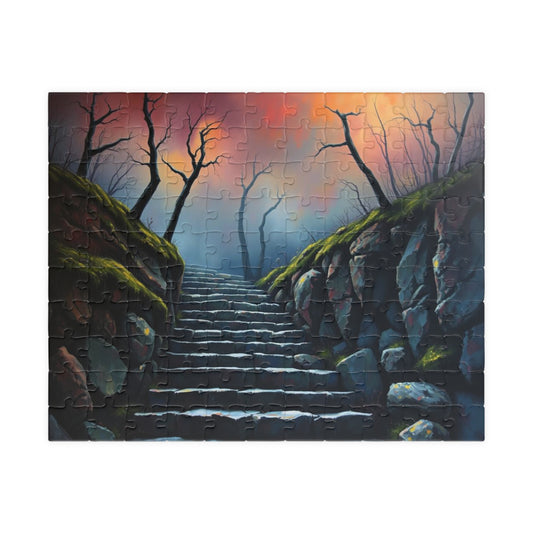 Steps Into Oblivion Jigsaw Puzzle for Adults, Gothic Puzzle, Dark Fantasy Landscape Puzzle Gift for Puzzle Lover, Game Night, Mindful Hobby 110 pcs (Horizontal) Puzzle The Puzzle Chest