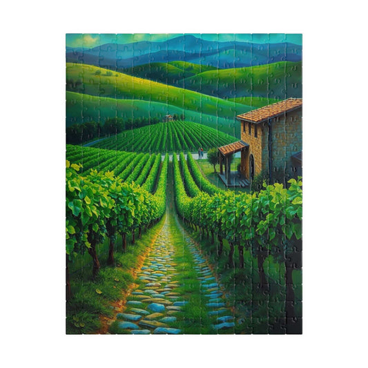 Scenic Vineyard Puzzle - 110 to 1014 Pieces, Perfect Gift for Wine Lovers, Family Game Night, Relaxation, Home Decor 252 pcs (Vertical) Puzzle The Puzzle Chest