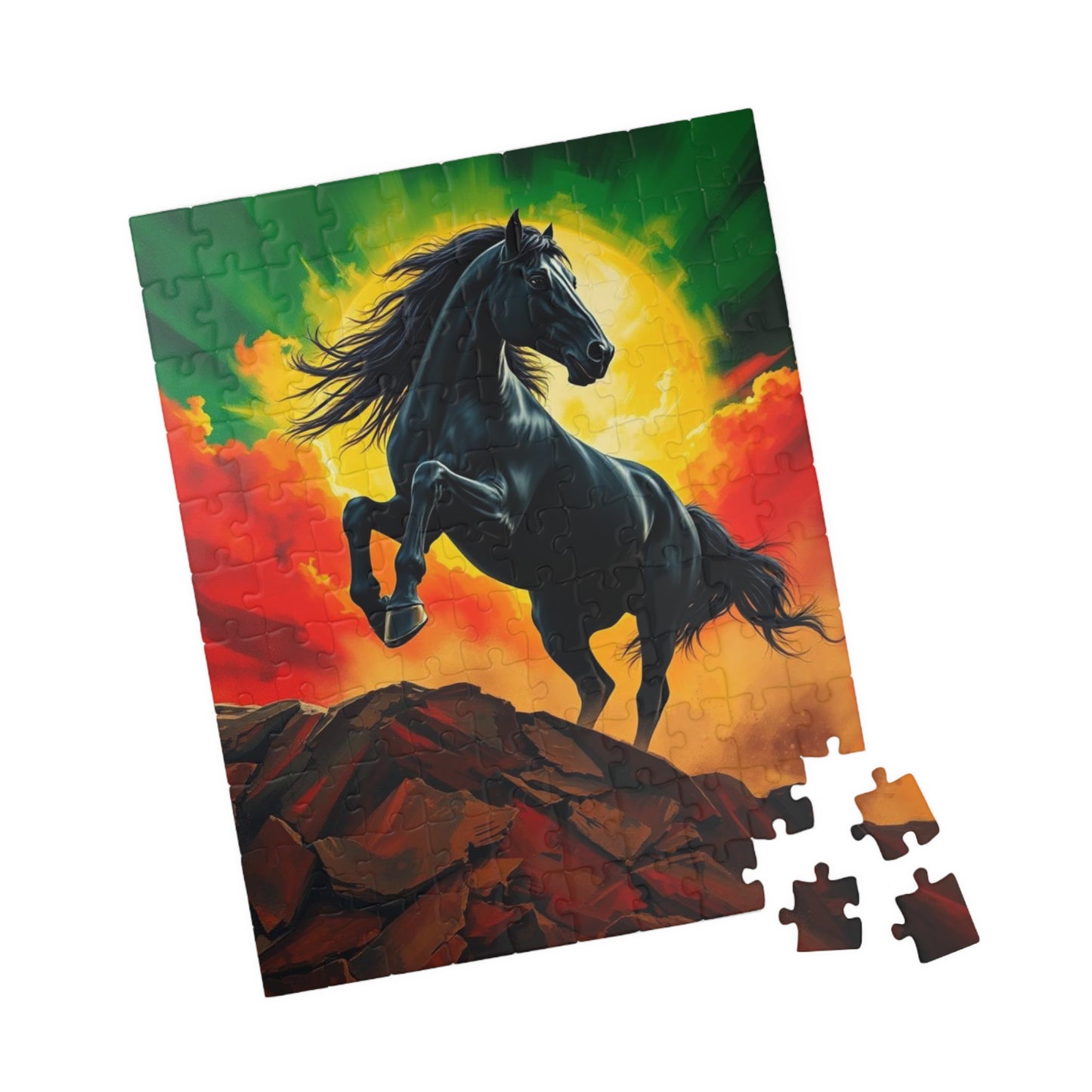 Majestic Horse Puzzle - 110, 252, 520, 1014-piece - Perfect for Horse Lovers, Mindfulness Activity, Family Game Night, Unique Gift Idea Puzzle The Puzzle Chest