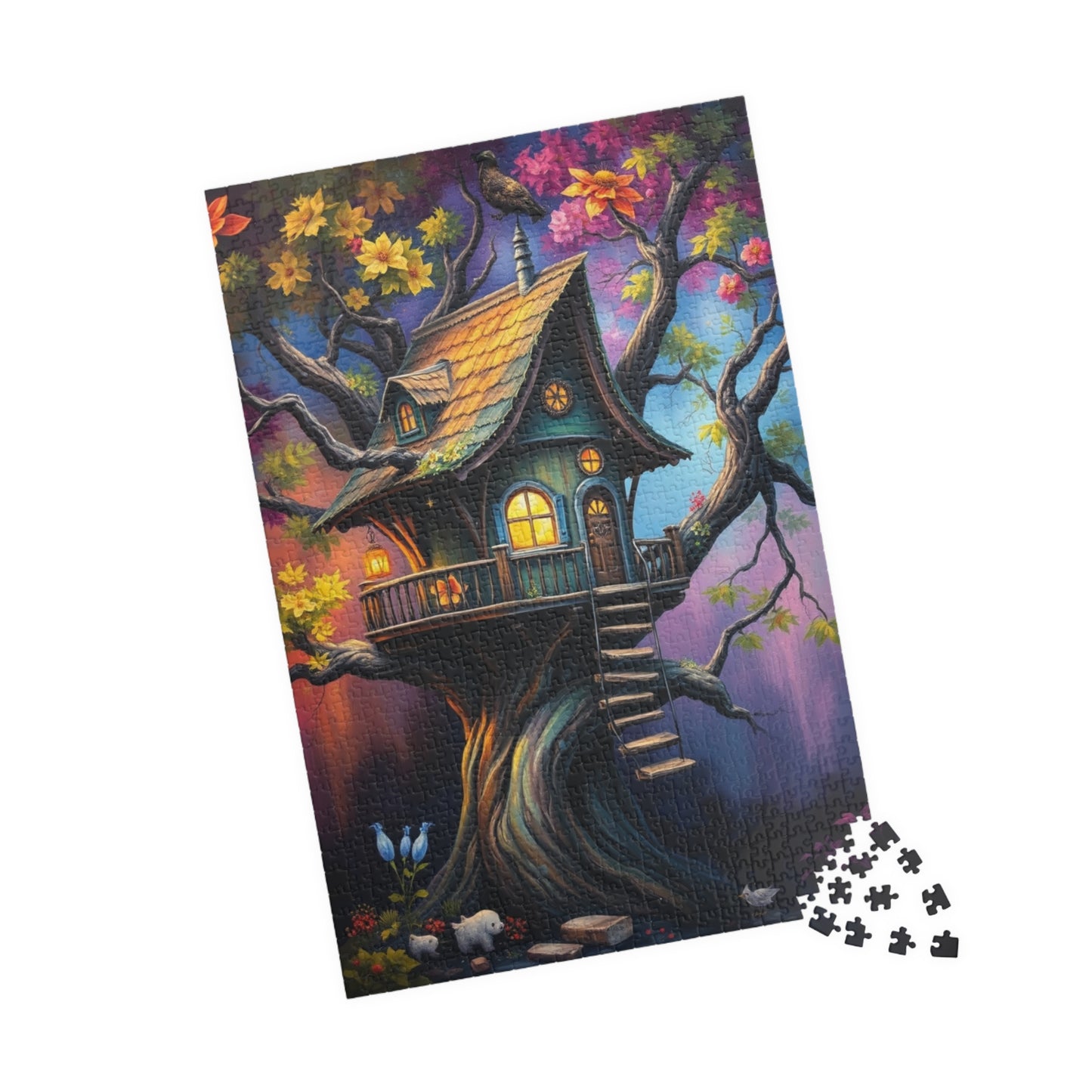 Charming Treehouse Jigsaw Puzzle for Adults, Puzzle Lover Holiday or Birthday Gift for Friends, Mindfulness Activity, Entertaining Pastime Puzzle The Puzzle Chest