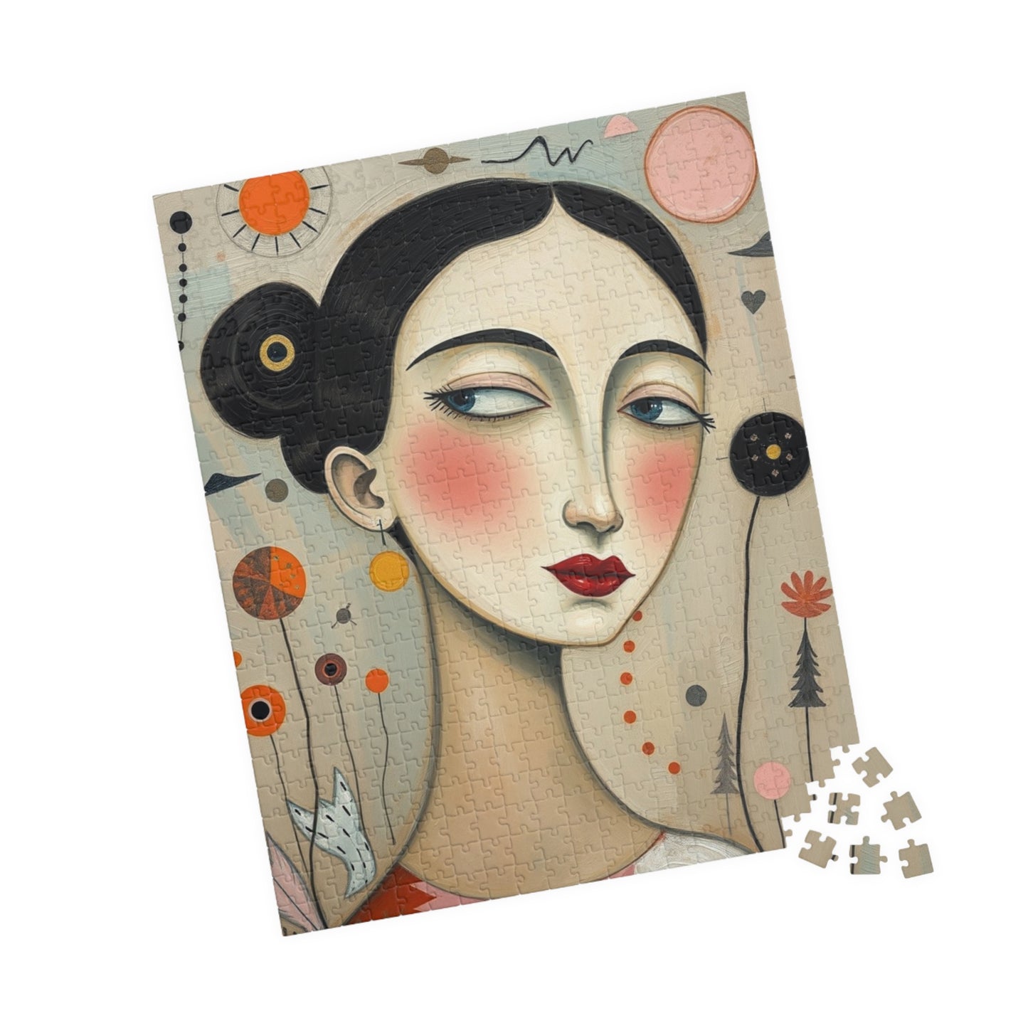 Jigsaw Puzzle, Surreal Woman Portrait in Soft Pastel Colors, 110-1014 Piece Artistic Mindfulness Activity, Home Entertainment, Gift for Her Puzzle The Puzzle Chest