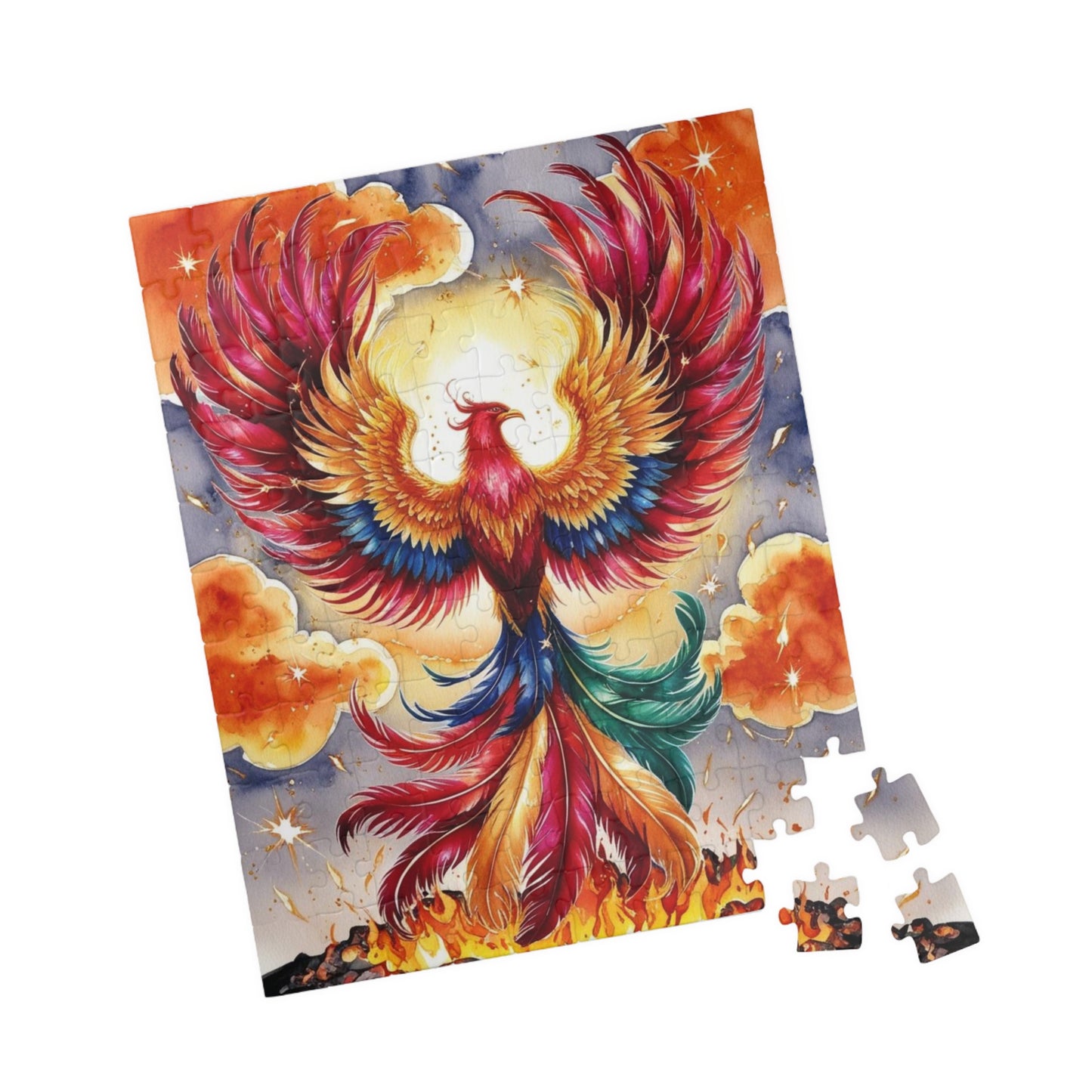 Phoenix Jigsaw Puzzle, Mythical Fire Bird, Folklore Art, Creative Gift for Adults, Birthday, Holiday Fun Puzzle The Puzzle Chest