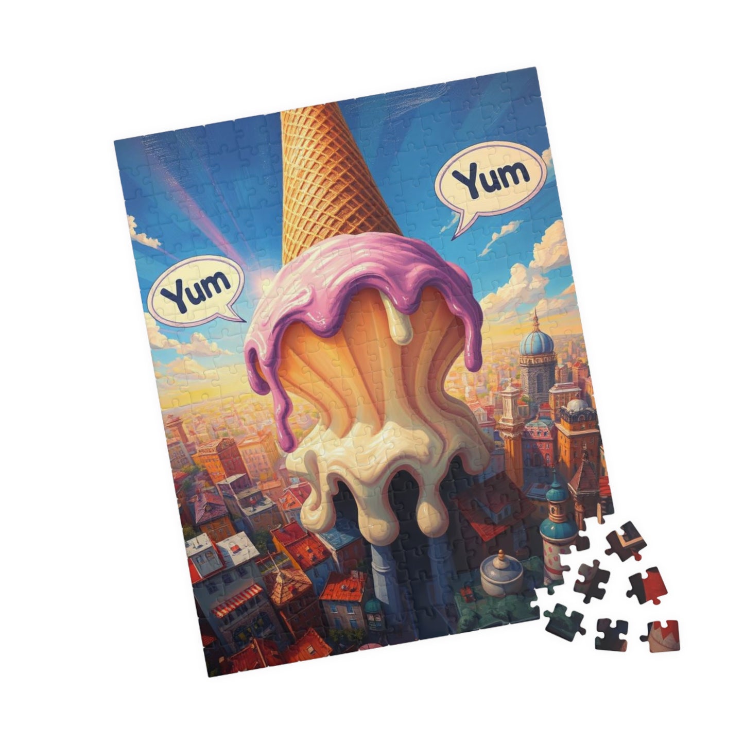 Ice Cream Paradise Puzzle - Pop Art Jigsaw Game, Fun Family Activity, Puzzle Lover Gift for Friend, Cozy Night In Brain Teaser Dessert Theme Puzzle The Puzzle Chest