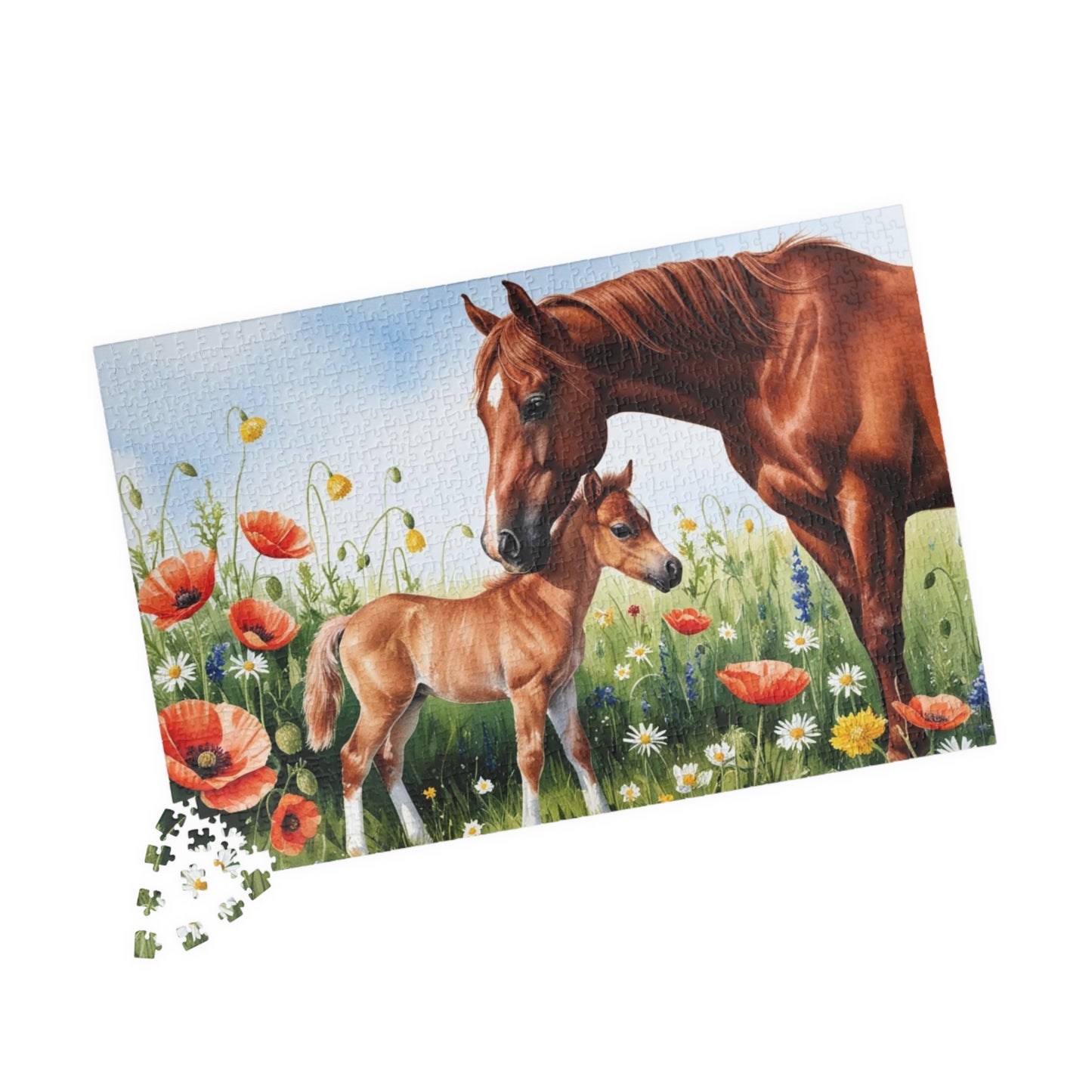 Mare and Foal Jigsaw Puzzle, Game for Horse Lovers Adults Seniors, Mother's Day Gift, Animal Lover Present Puzzle The Puzzle Chest