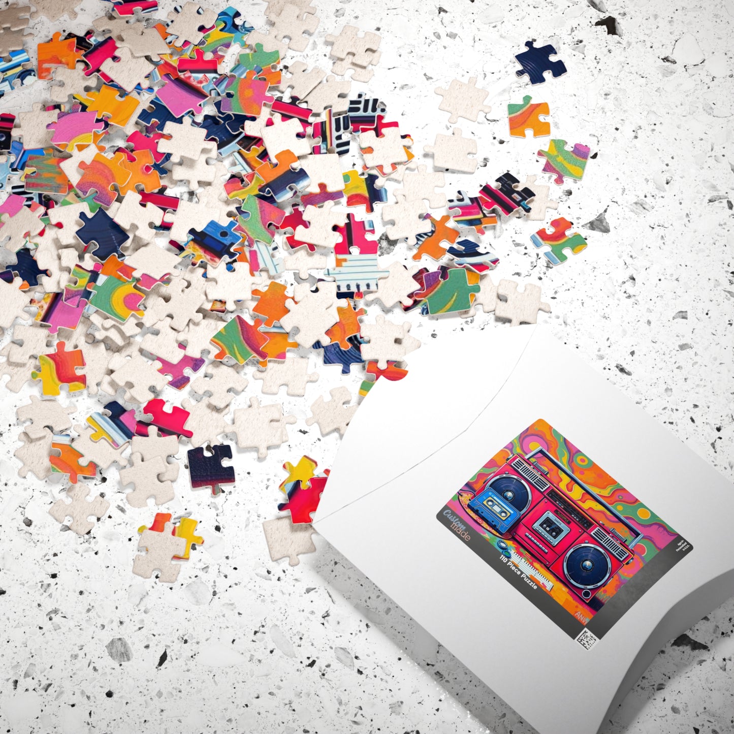 Retro Boombox Puzzle - Pop Art Jigsaw Game, Fun Family Activity, Music Lover Gift, Vintage Vibe, Home Entertainment, Perfect for Game Night Puzzle The Puzzle Chest