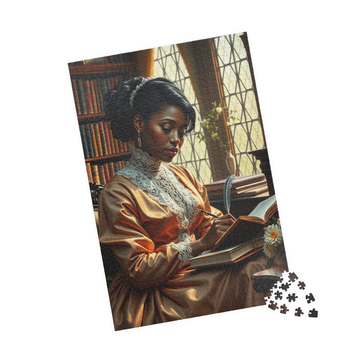 African American Woman Puzzle, Victorian Era Black Woman Reading Jigsaw, Family Game Night, Creative Activity, Black History Month Gift Puzzle The Puzzle Chest